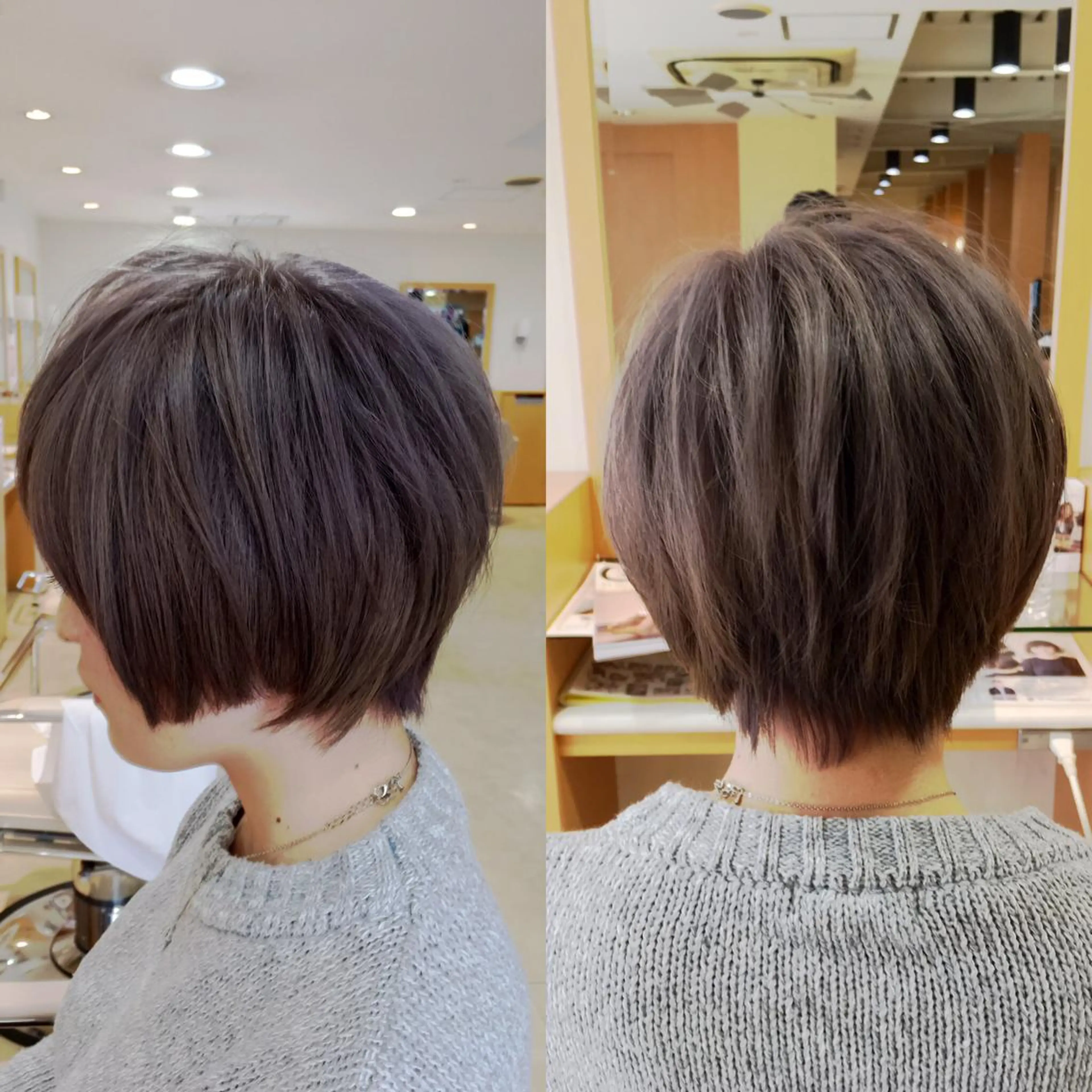 ショート カラー ブリーチ ブルーカラー ブルージュ ボブ 顔周りカット 🐝肥田 しょーと🐝のヘアスタイル