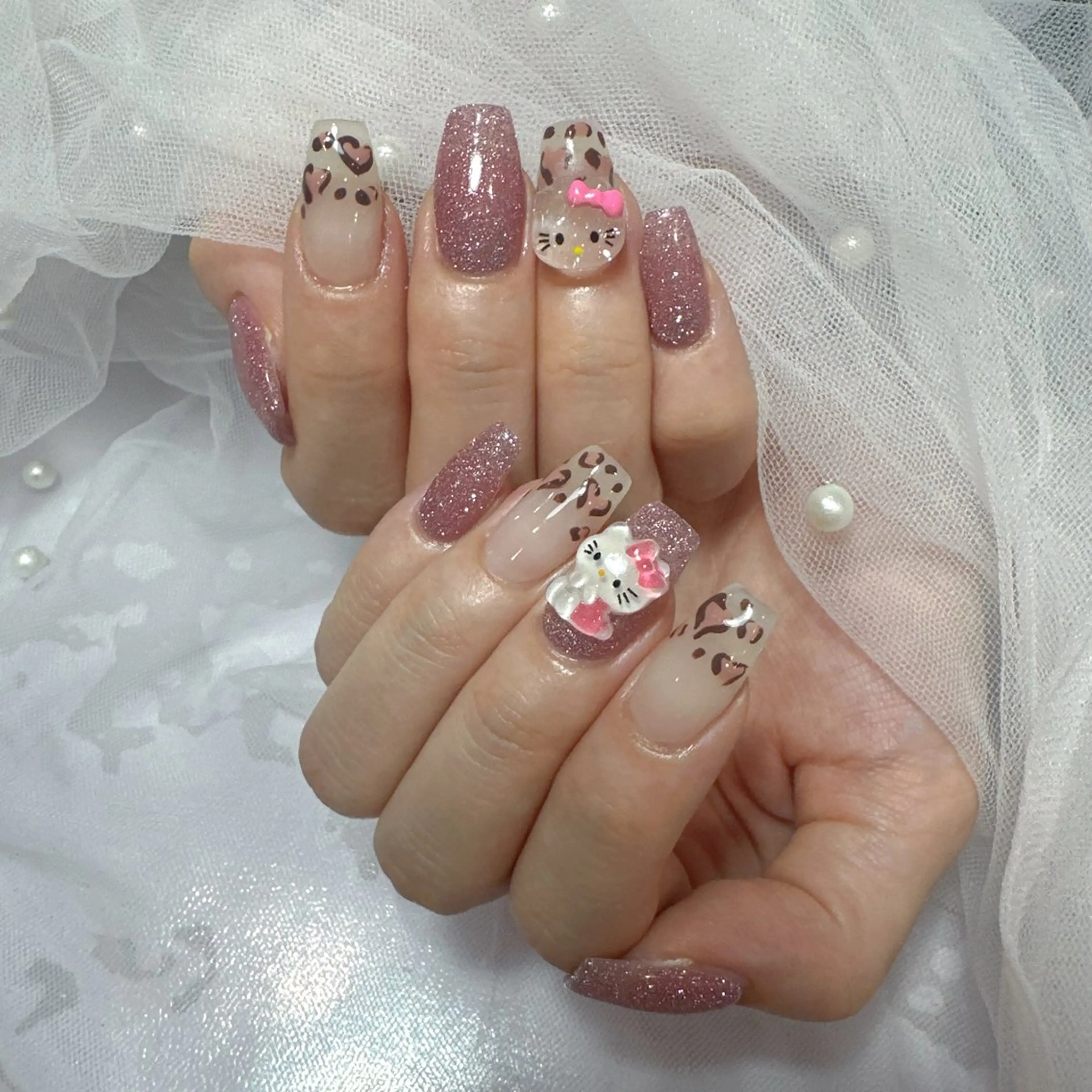 ネイル アートネイル フラッシュネイル フレンチネイル ジェルネイル ガラスフレンチ ハンドネイル You&Me Miyuのネイルデザイン