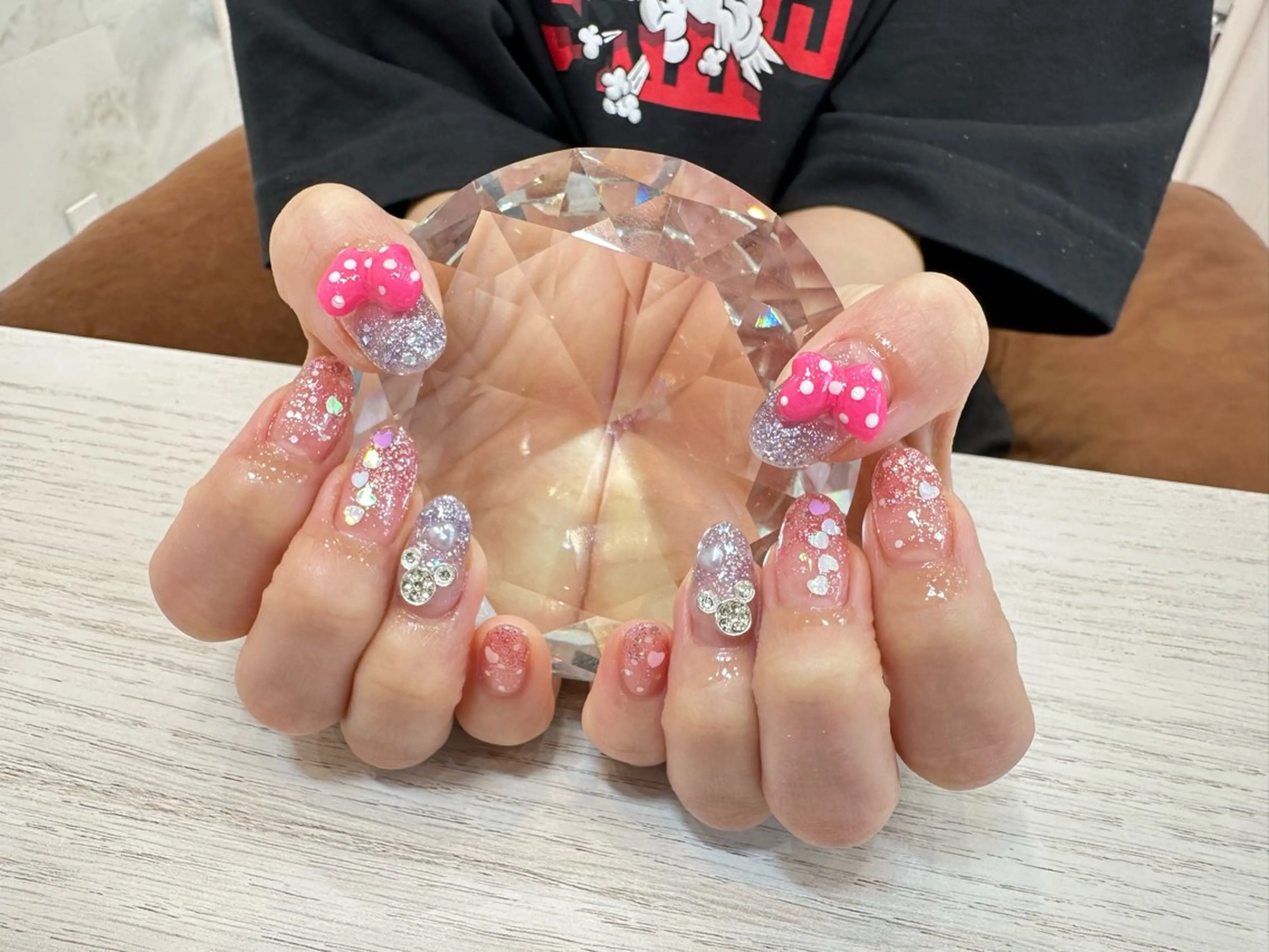 ネイル ジェルネイル リボン ハンドネイル Sato Hanakoのネイルデザイン