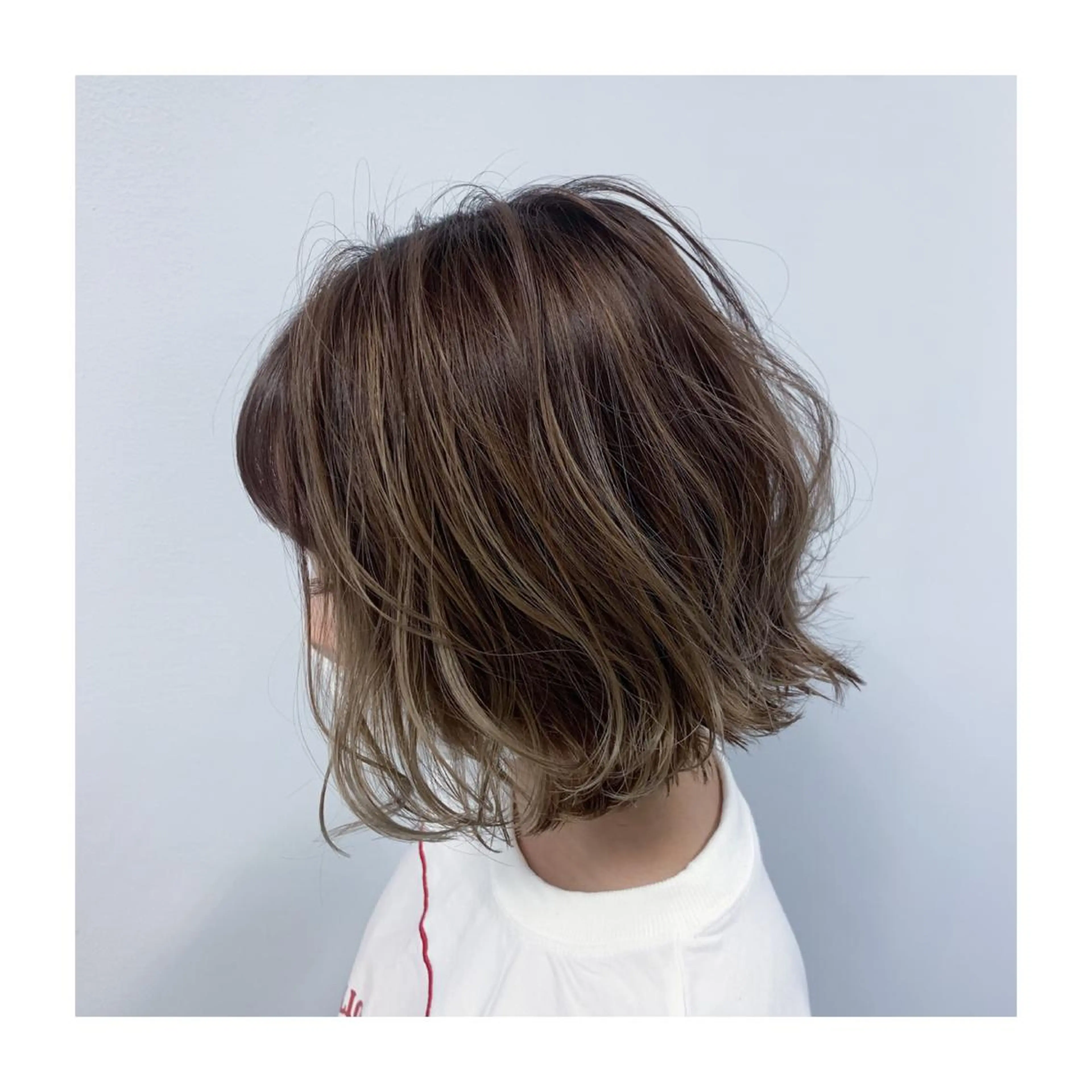 ショート カラー ハイライトカラー ハイライト なんば髪質改善カラー Ardoreのヘアスタイル