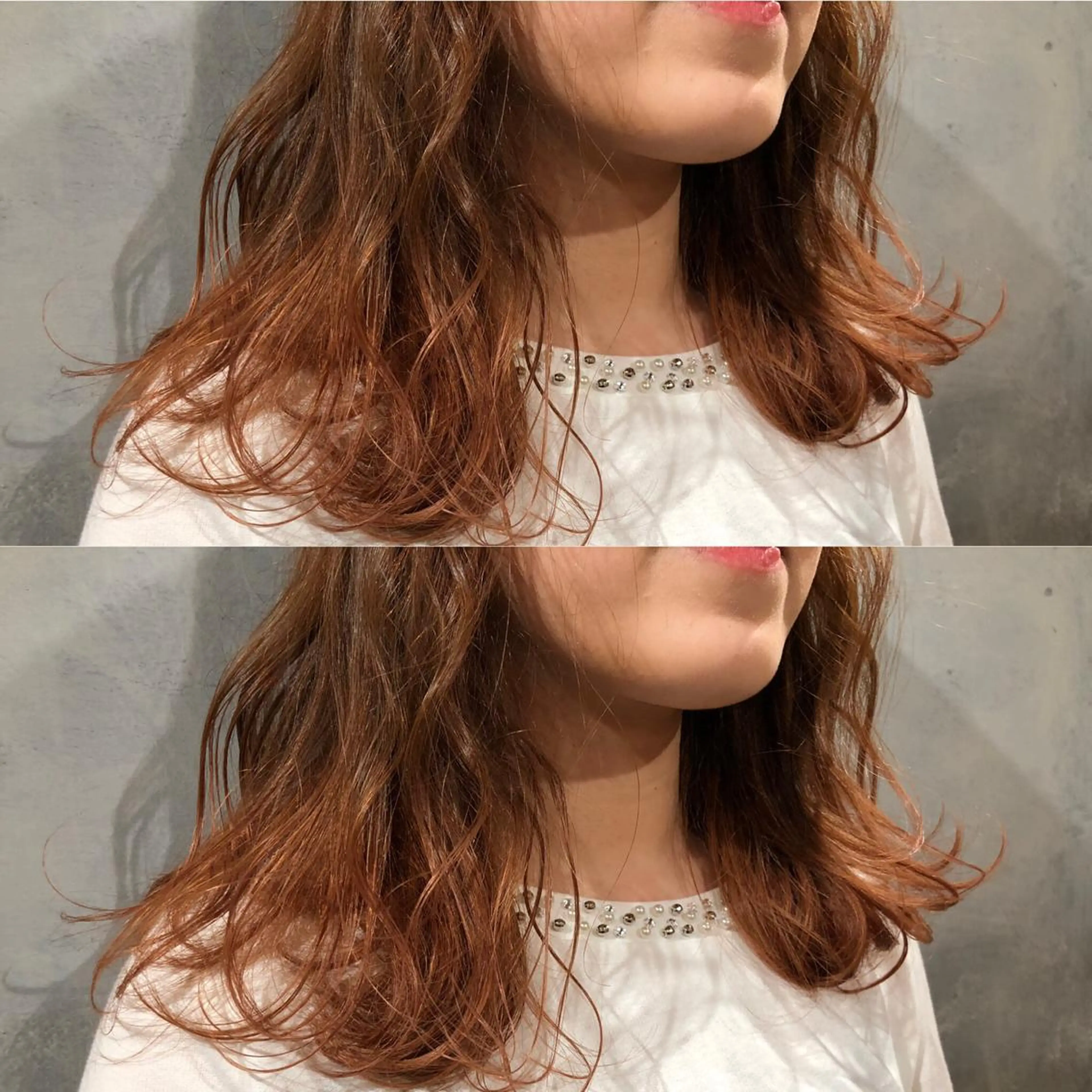 ミディアム カラー グラデーションカラー ピンクカラー ヘアカラー トリートメント ツキノキ ミナのヘアスタイル