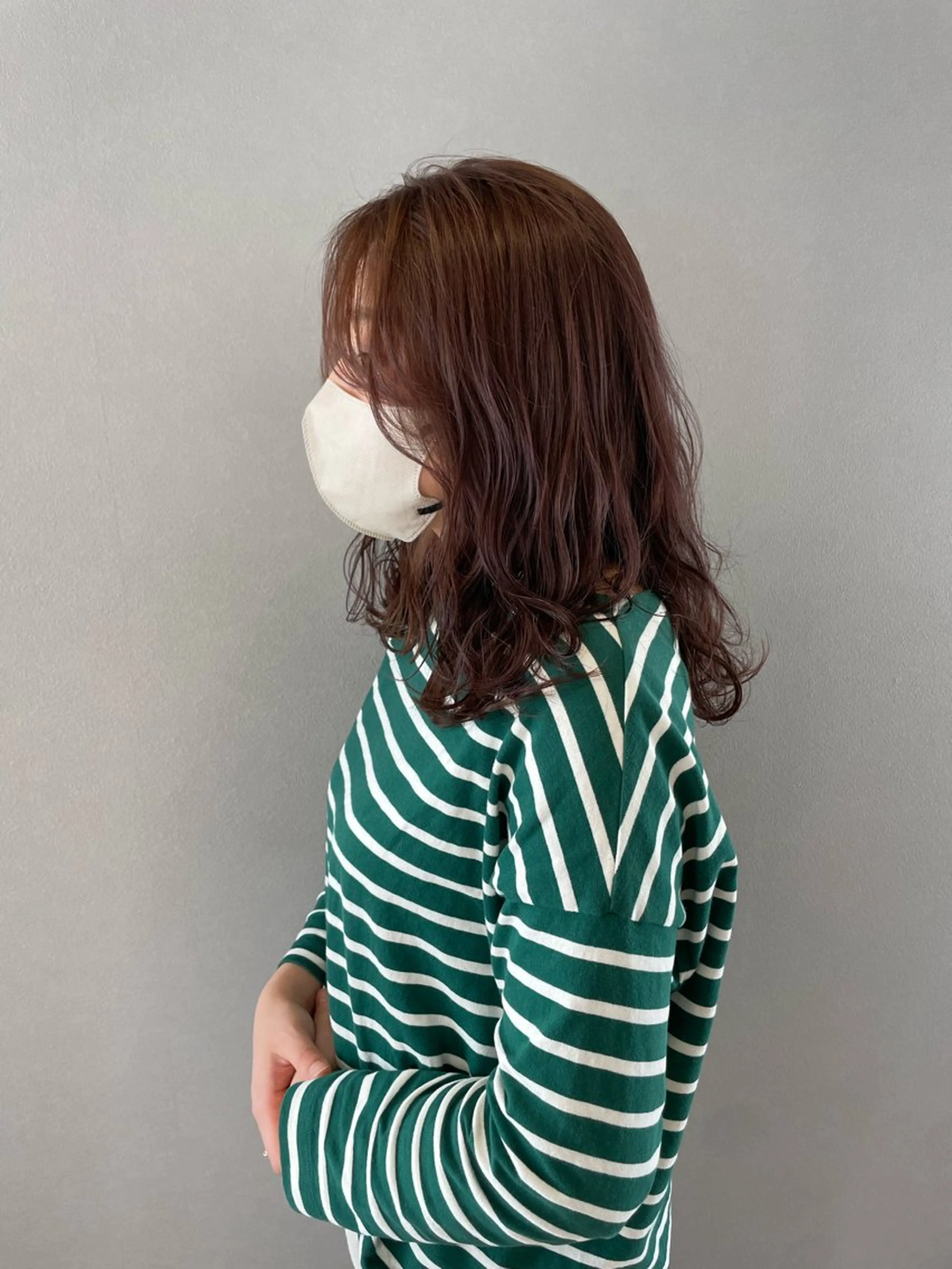 セミロング カラー otto滑川市 yukaのヘアスタイル