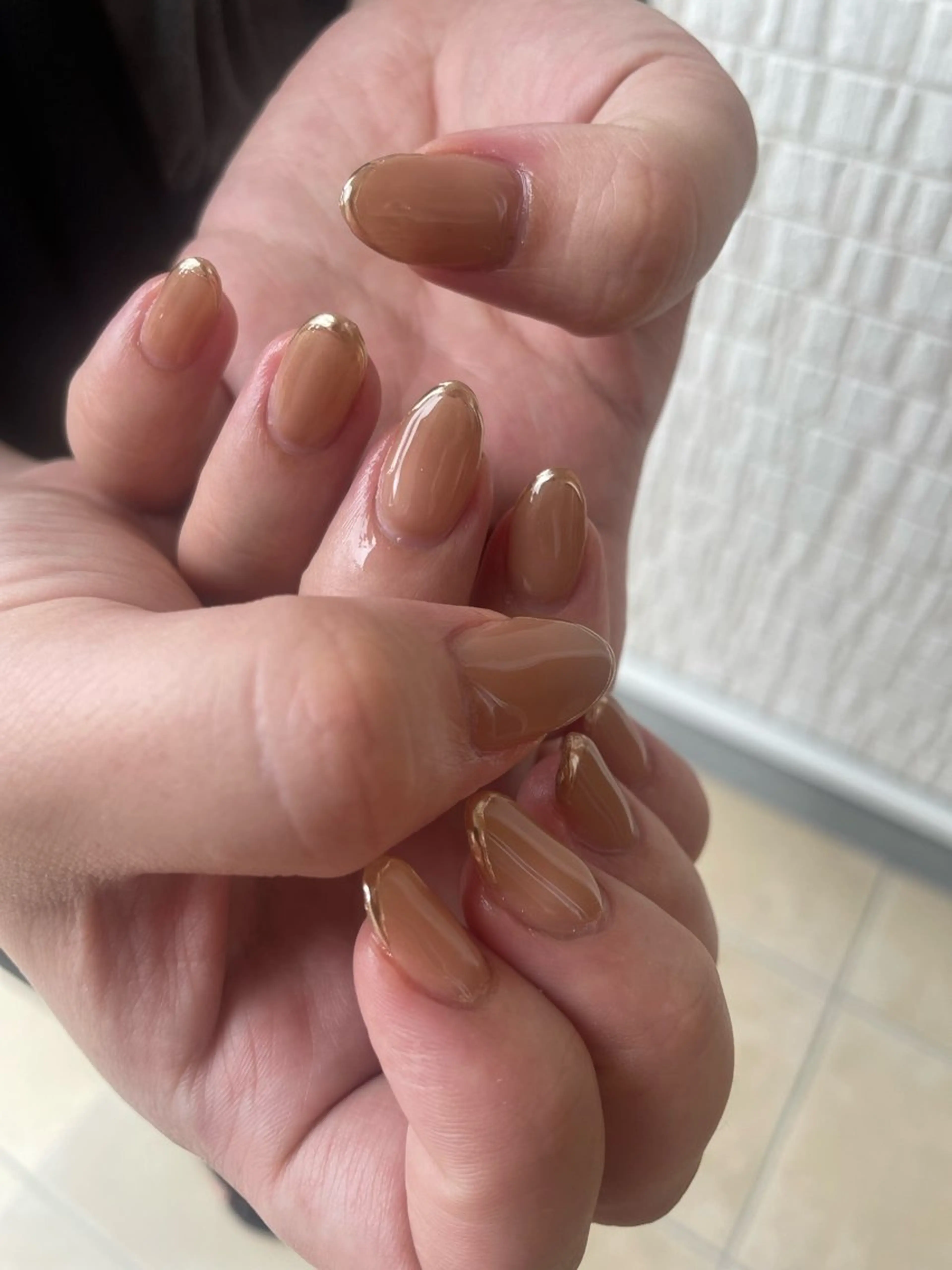 ネイル フレンチネイル ミラーネイル Kuroki Yurikaのネイルデザイン