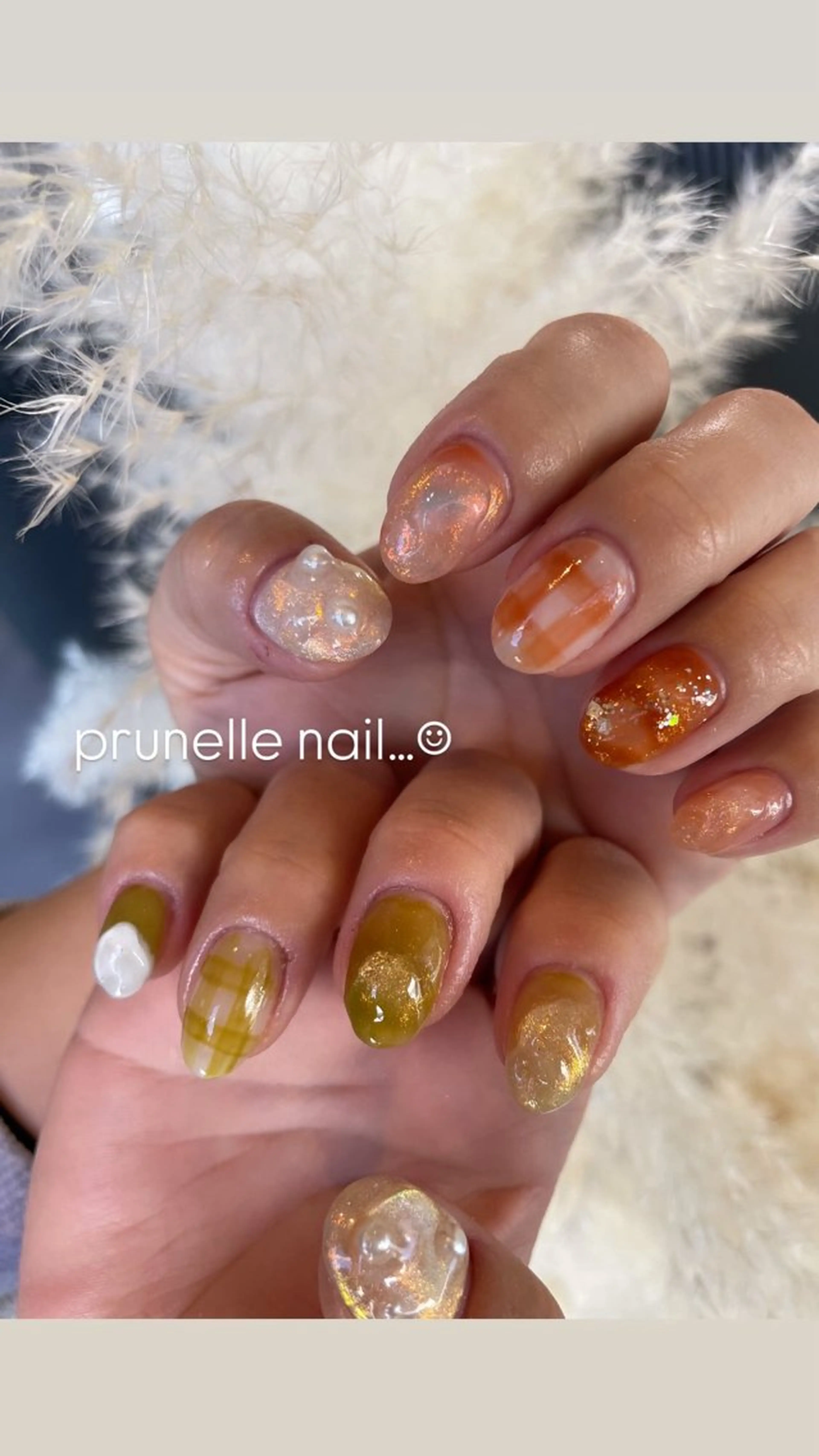 ネイル ハンドネイル 甲府市徳行 🧸prunelleのネイルデザイン