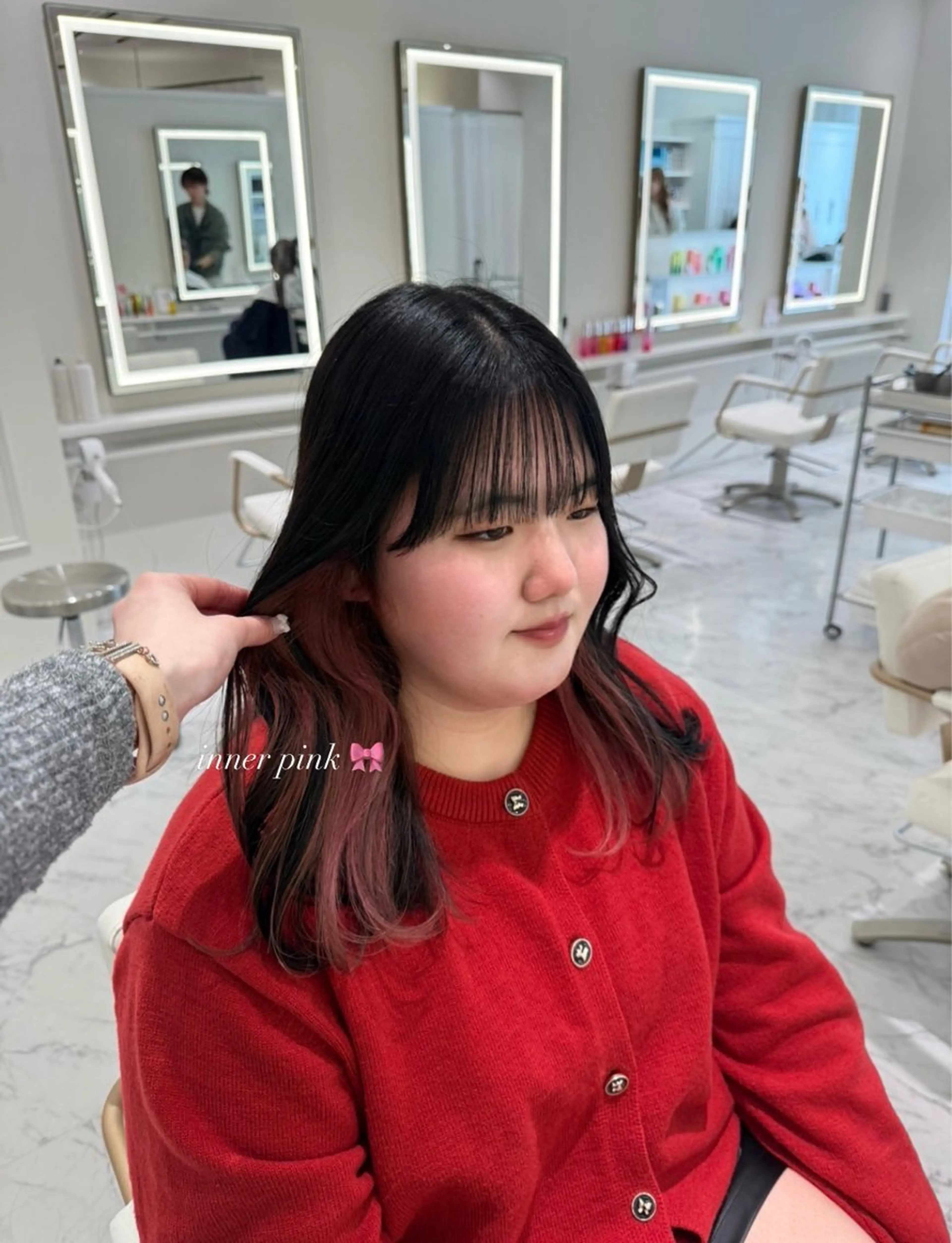 セミロング カラー カット ヘアカラー ParveMix🎀 稲垣詞葉のヘアスタイル