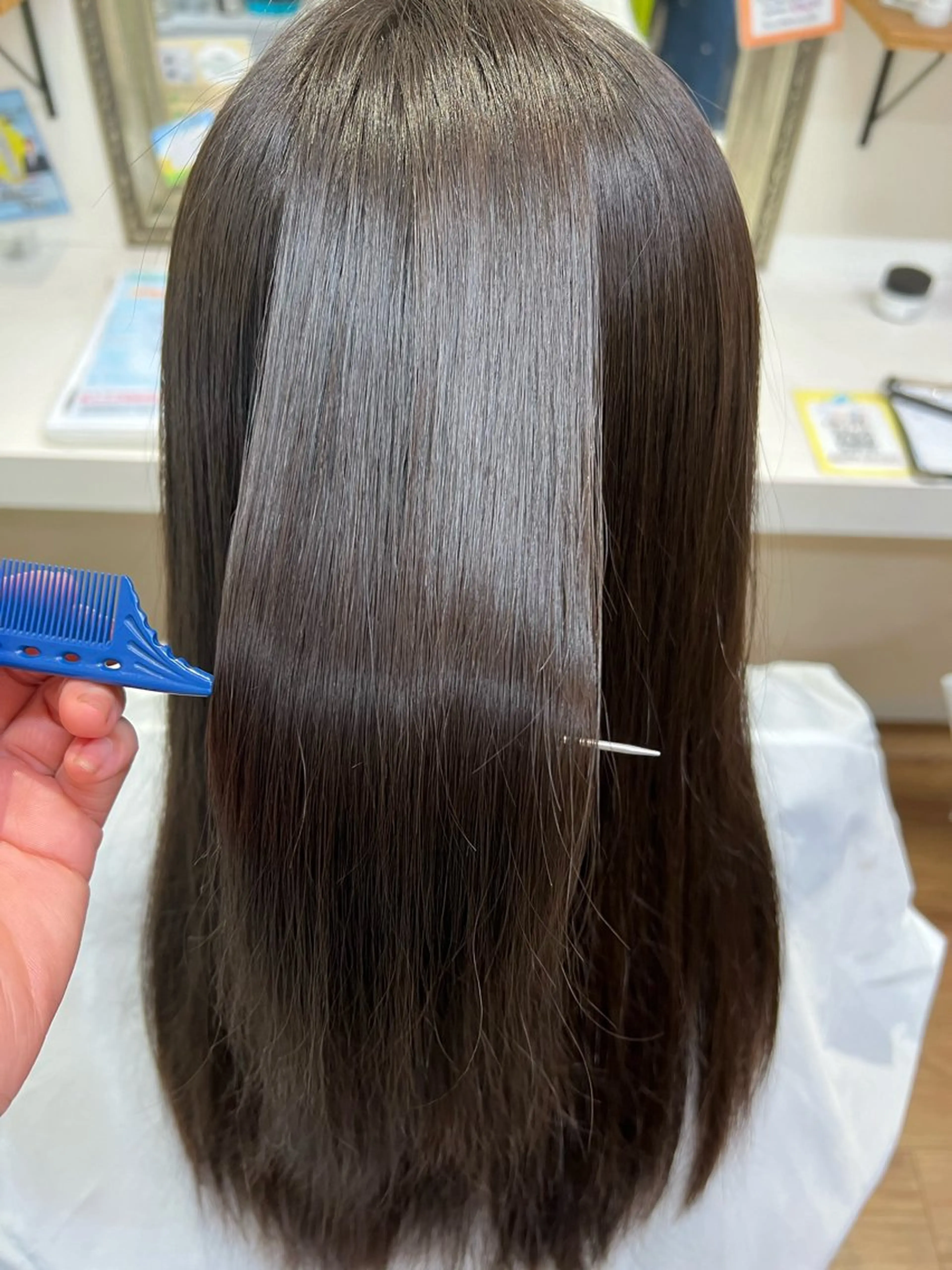 ロング カット 縮毛矯正 トリートメント 朝が楽になる艶髪縮毛 ✨中稲明梨のヘアスタイル