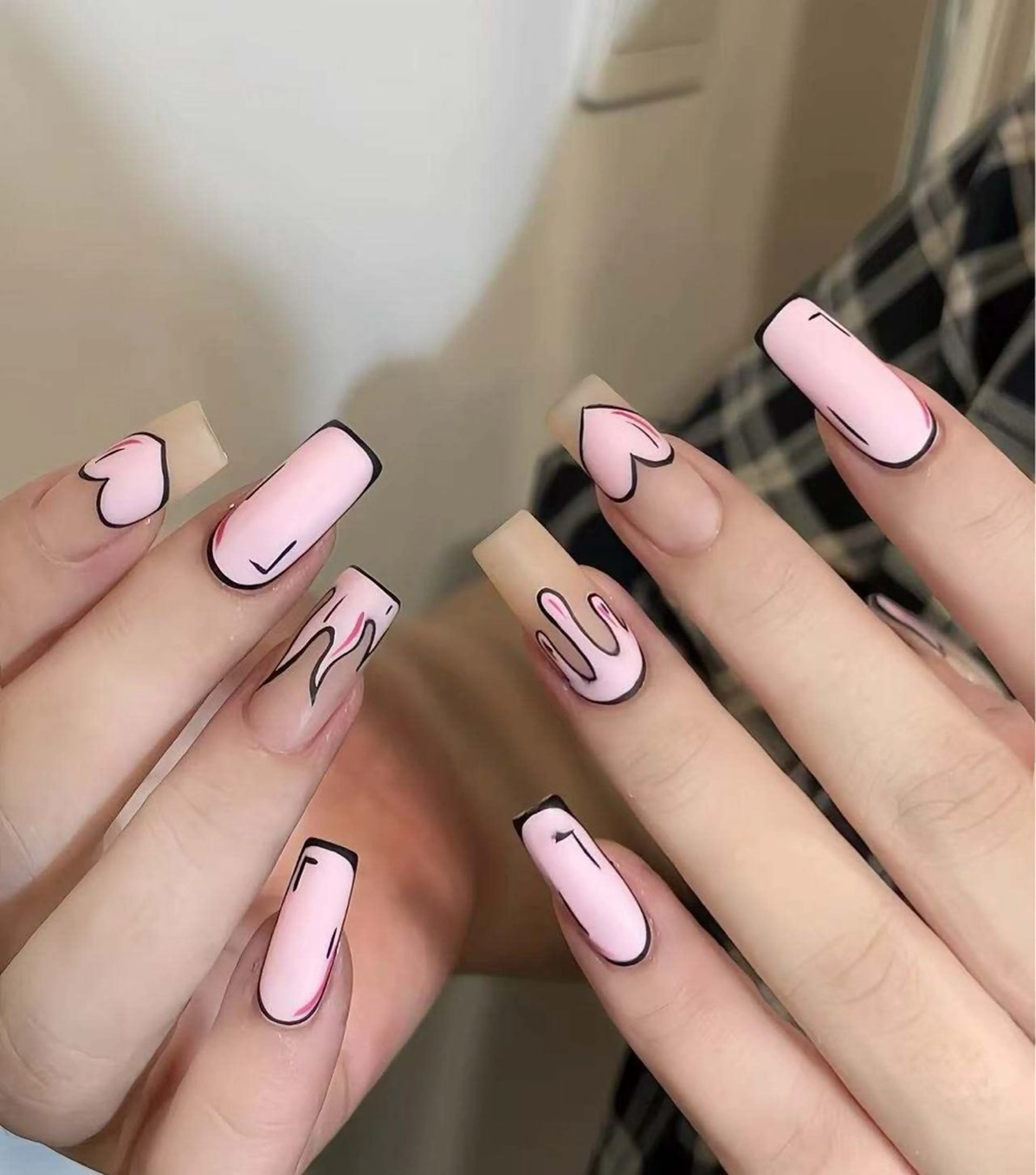 ネイル フラワーネイル フレンチネイル ジェルネイル ガラスフレンチ ハート ハンドネイル BabyYouMi nailのネイルデザイン