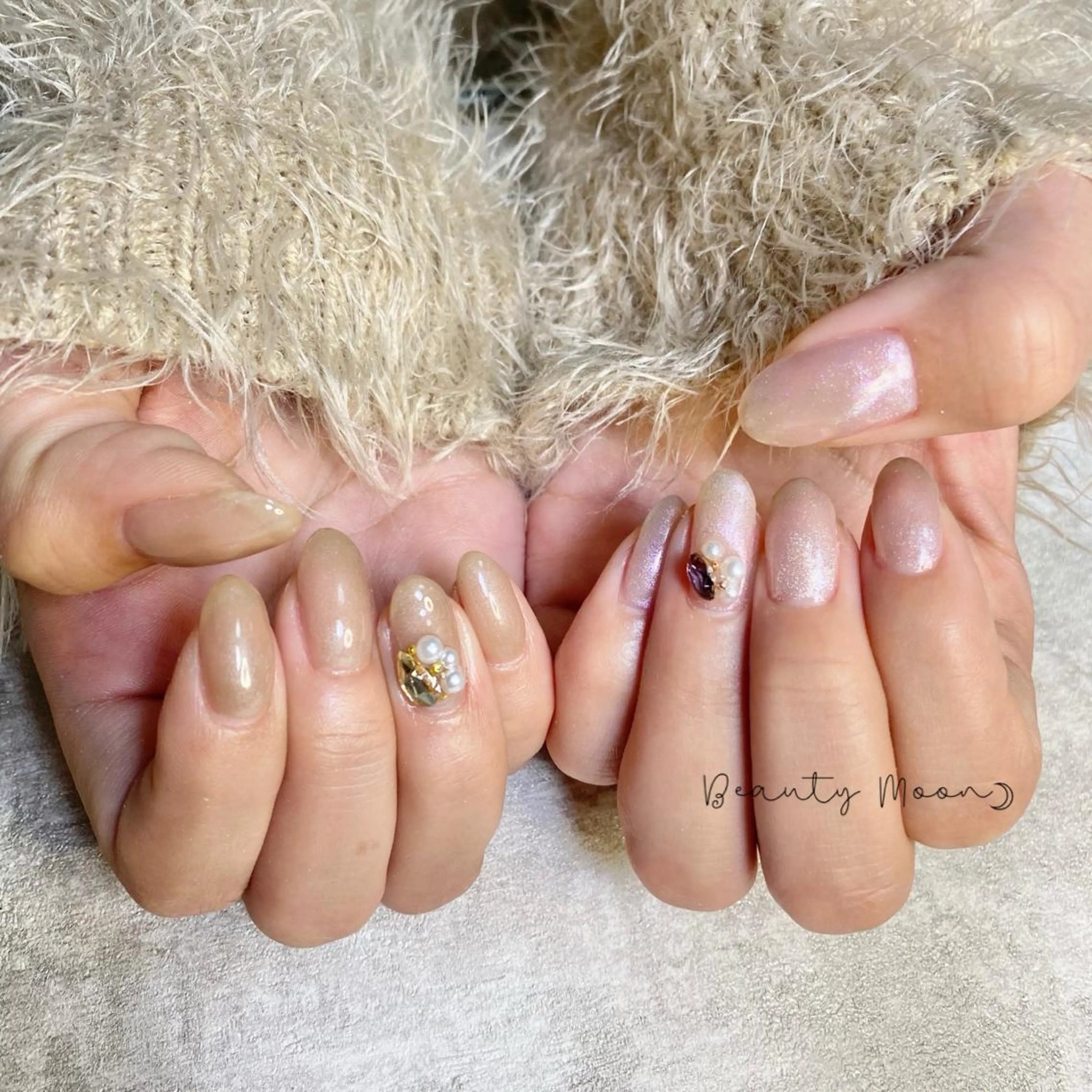 ネイル アートネイル マグネットネイル beauty ☪︎moonのネイルデザイン