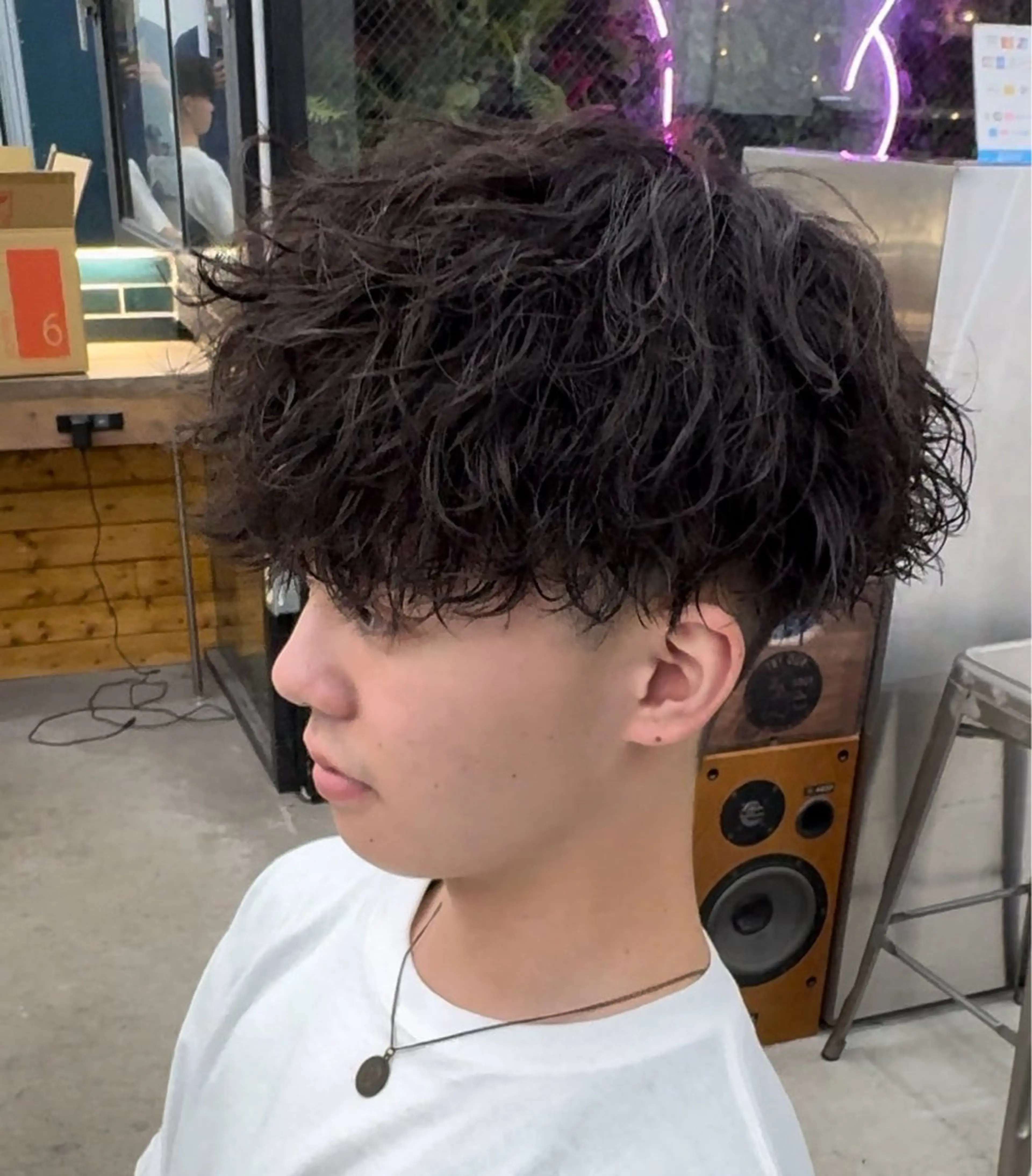 ショート パーマ メンズ カット パーマ 中野 雅人のヘアスタイル