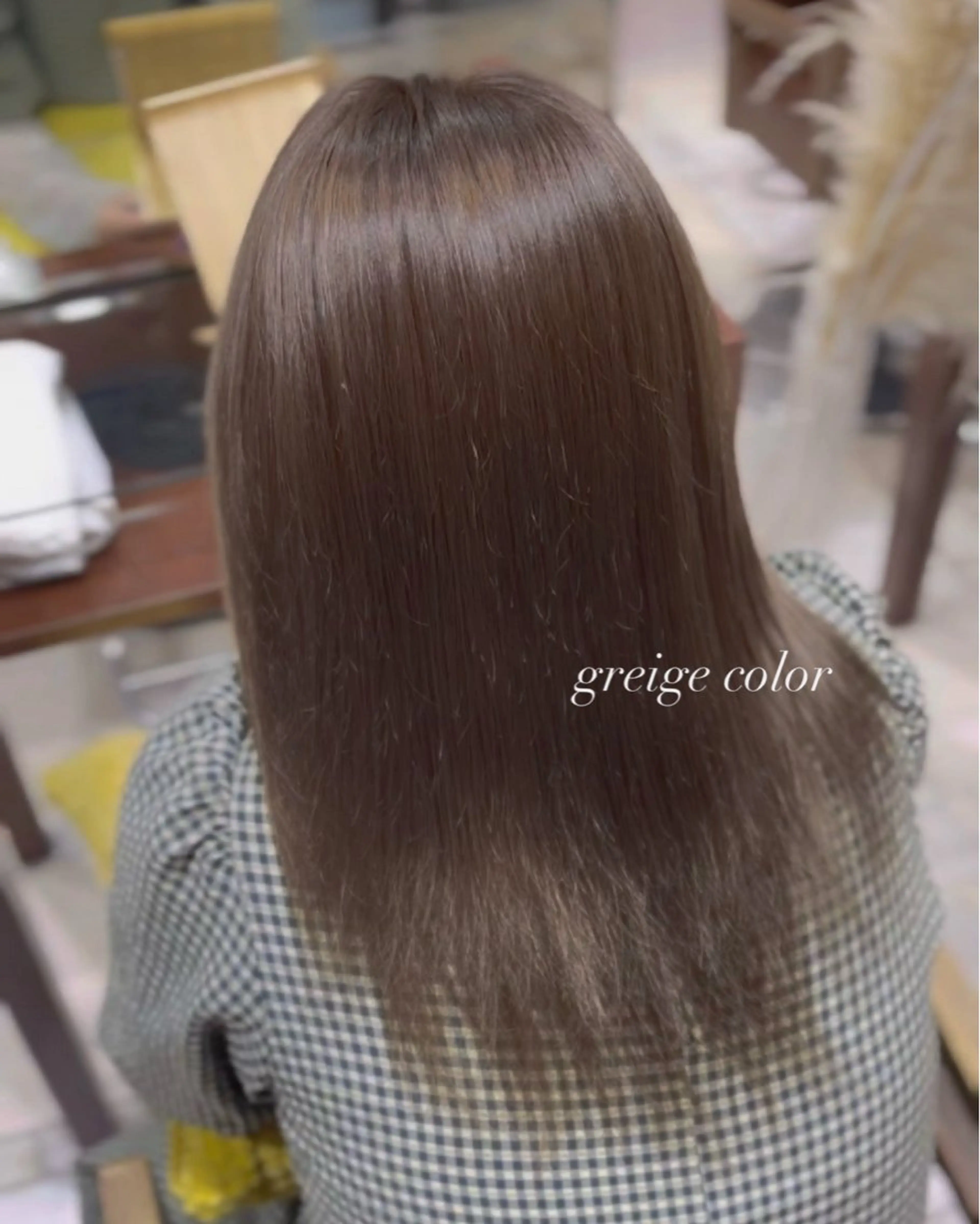 セミロング カラー ベージュカラー 透明感カラー グレージュ 透明感カラー／ 艶感カラー／RAMUのヘアスタイル