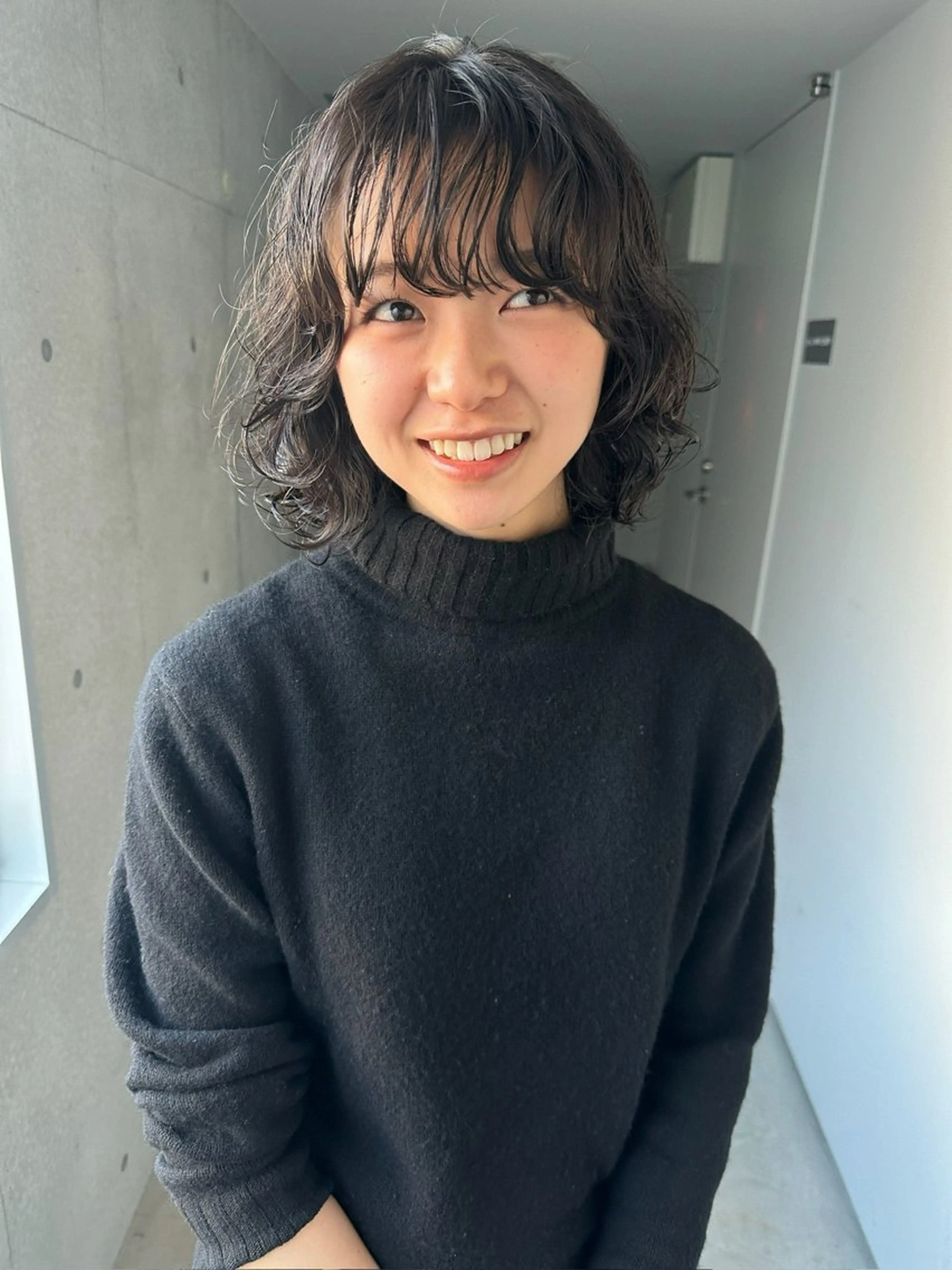 ミディアム パーマ カット パーマ お悩み解決パーマ hana🩰のヘアスタイル