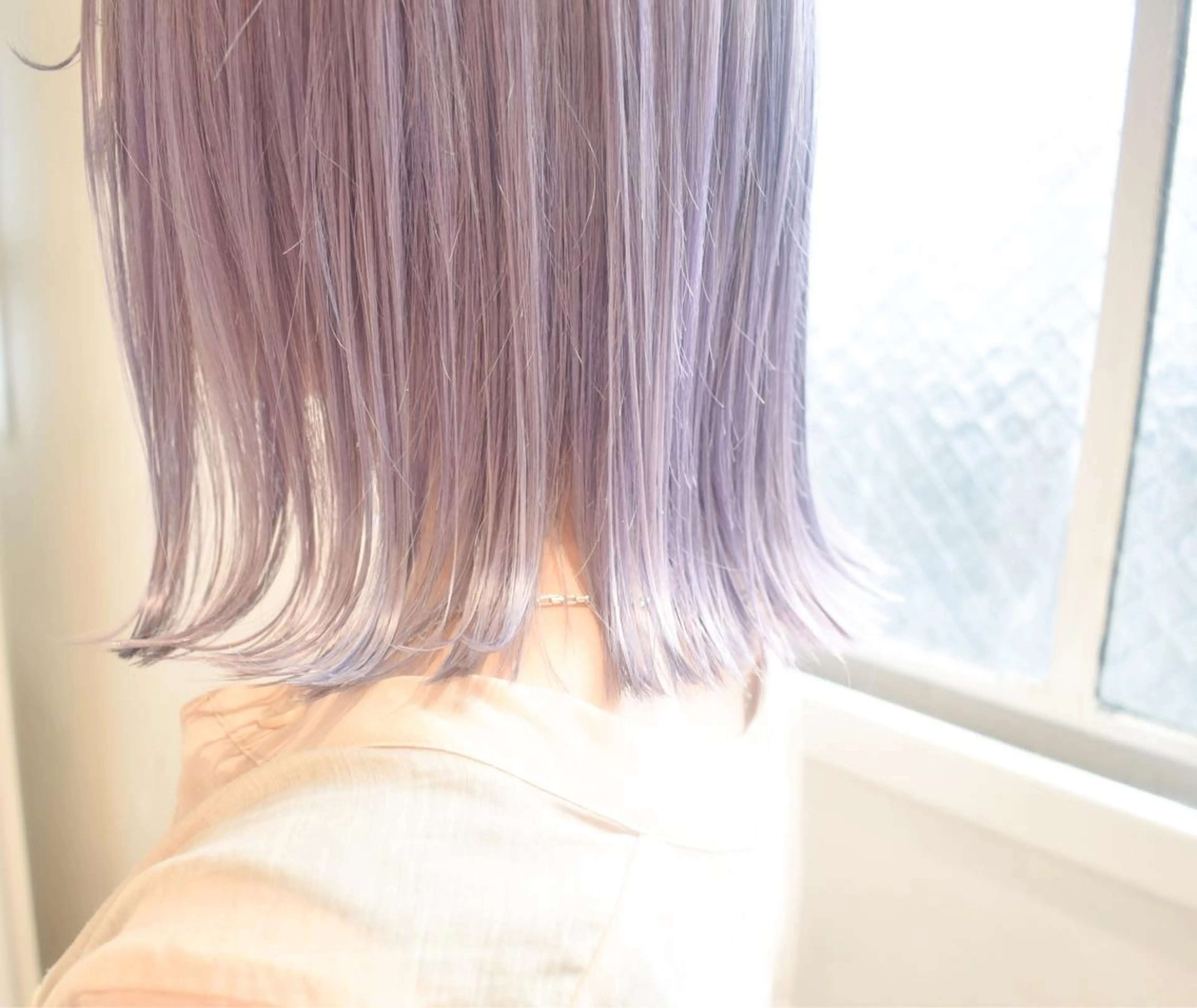 ミディアム カラー パープルカラー ヘアカラー てんま さやかのヘアスタイル