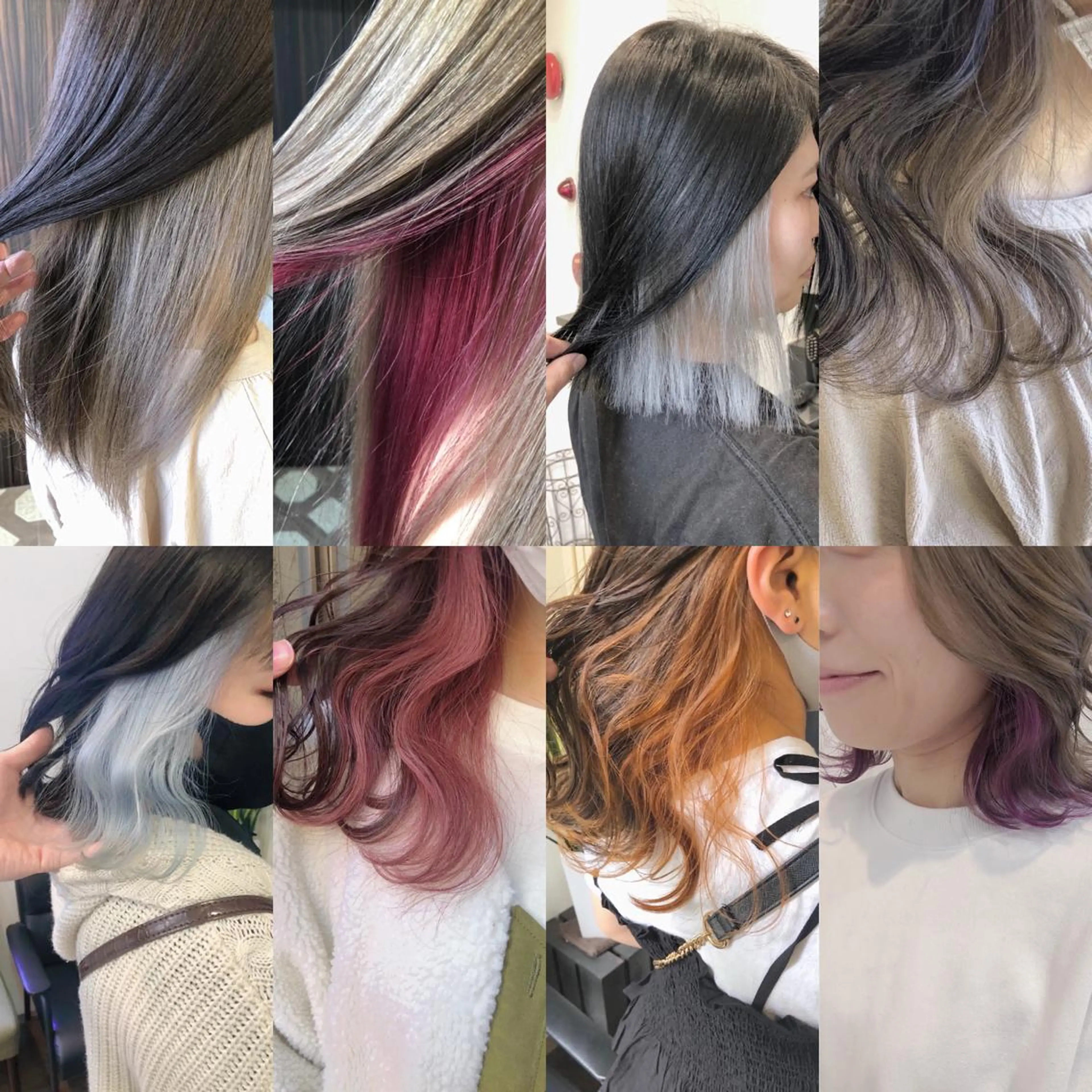セミロング カラー mimiiy梅田 中崎町ハイトーンのヘアスタイル