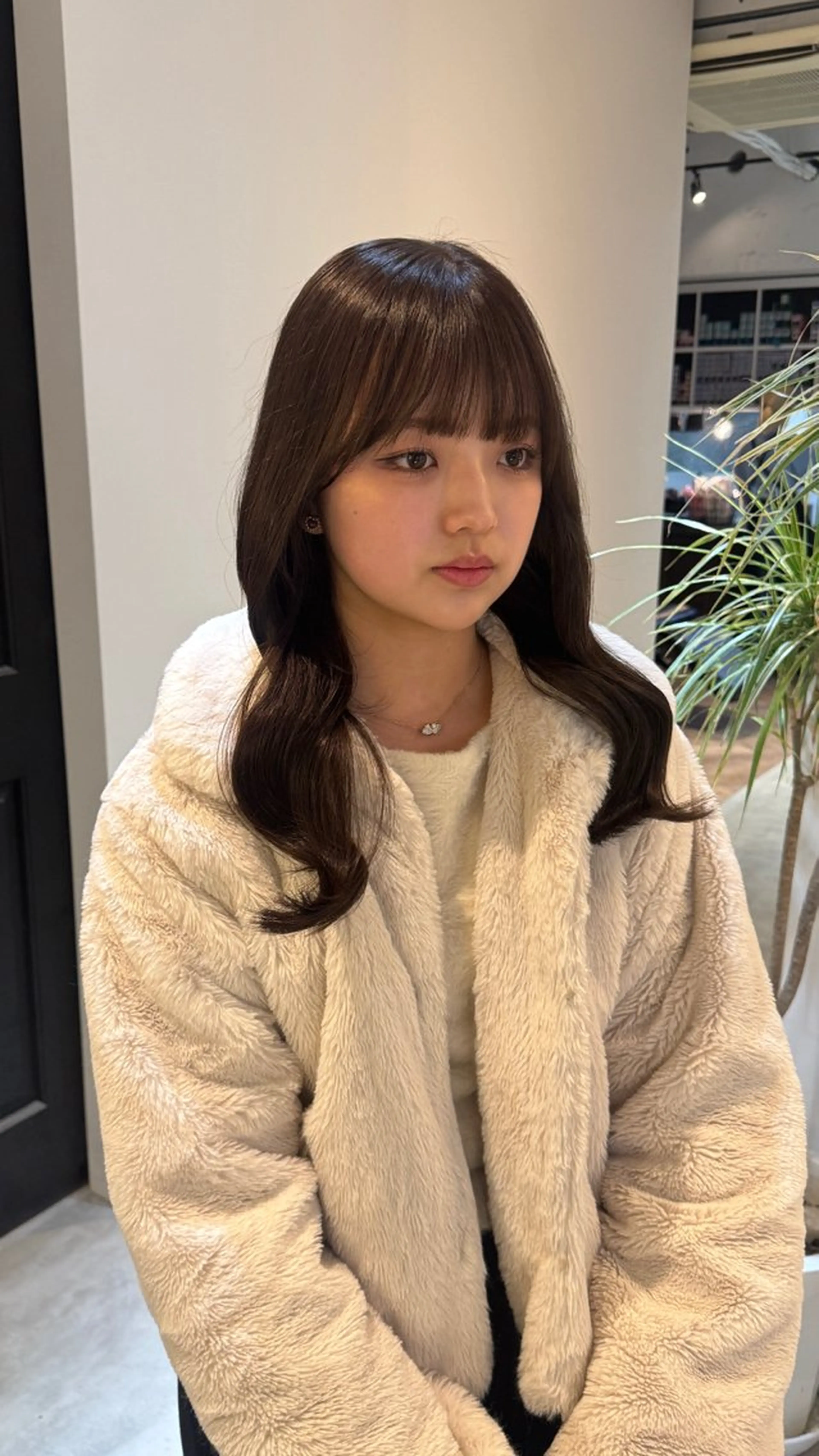 セミロング カラー ブラウンカラー マロンブラウン ヘアカラー トリートメント 華奈/オリーブ/ ベージュ/抜け感🥣のヘアスタイル