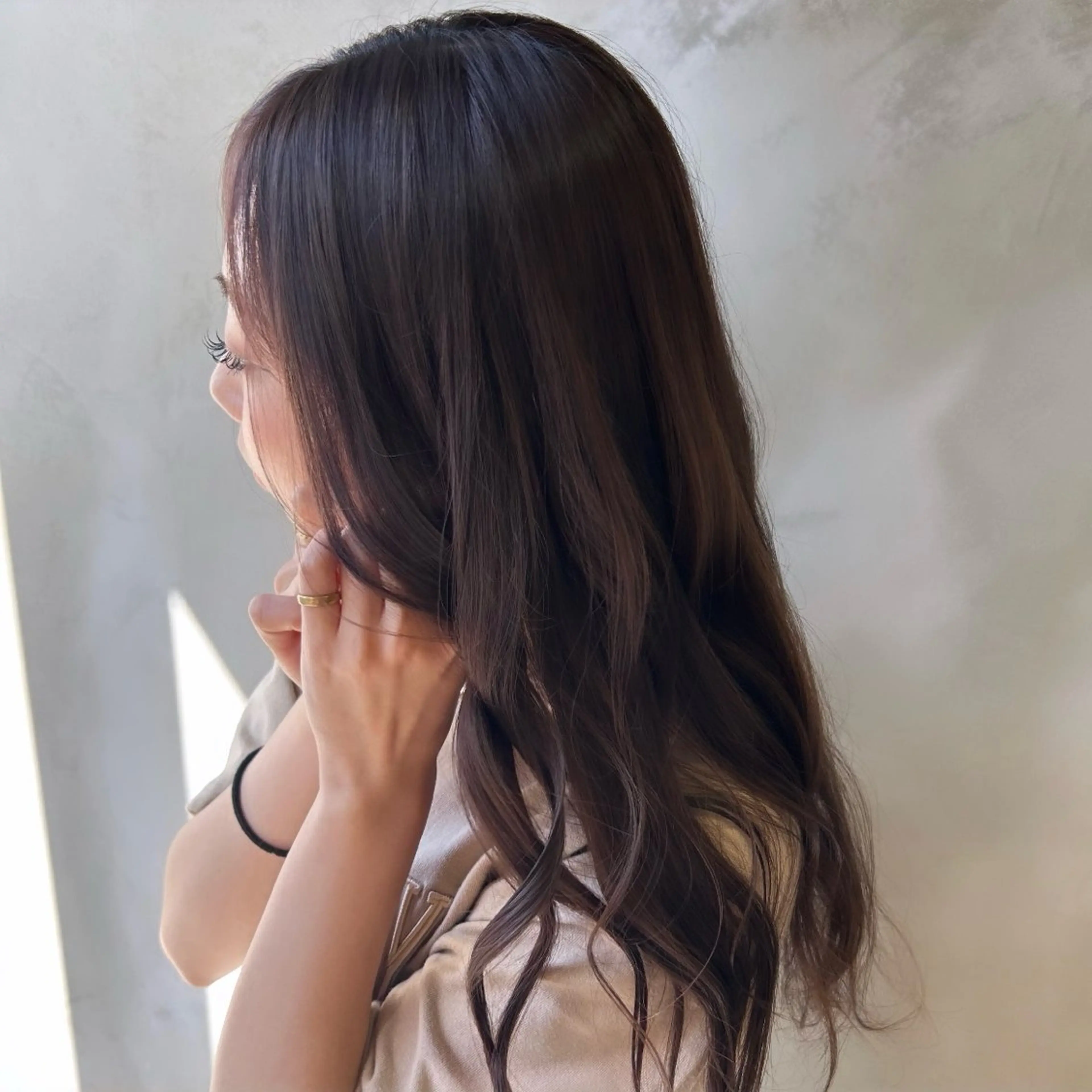 セミロング 前隈 のりかのヘアスタイル