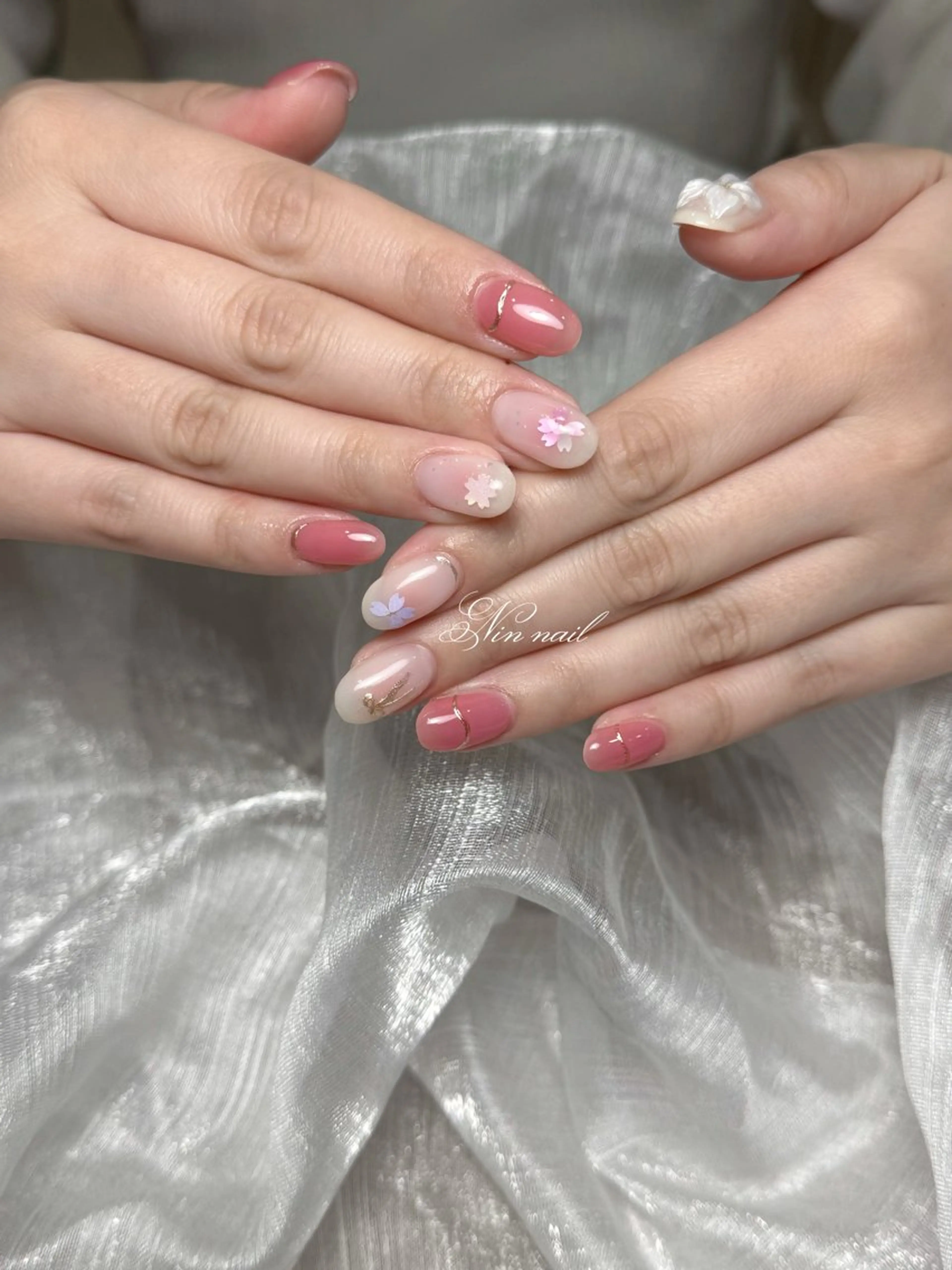 ネイル 桜ネイル 春ネイル ハンドネイル Nin ネイル💅のネイルデザイン