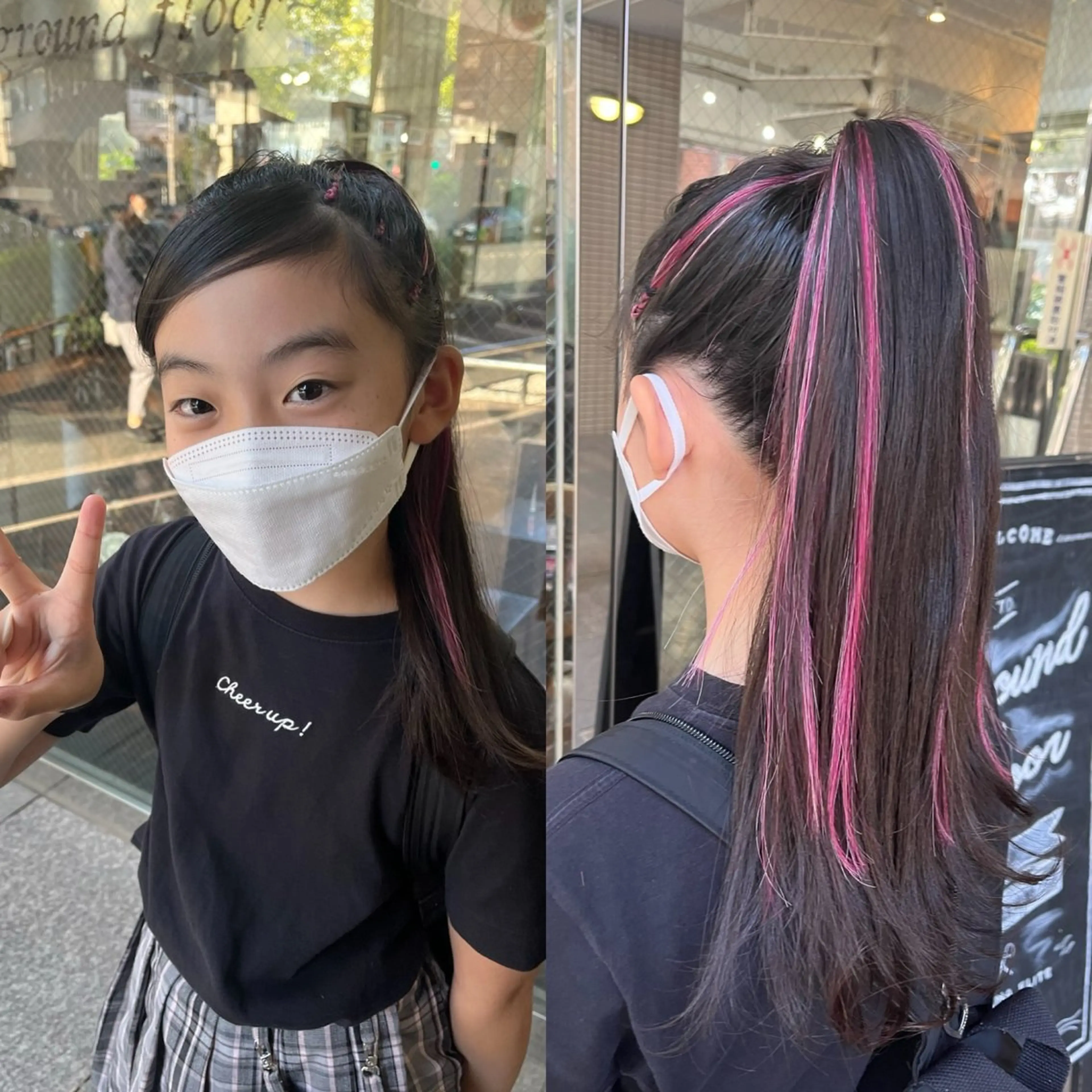 ロング カラー エクステ エクステ モモカ/ハイトーン /バレイヤージュのヘアスタイル