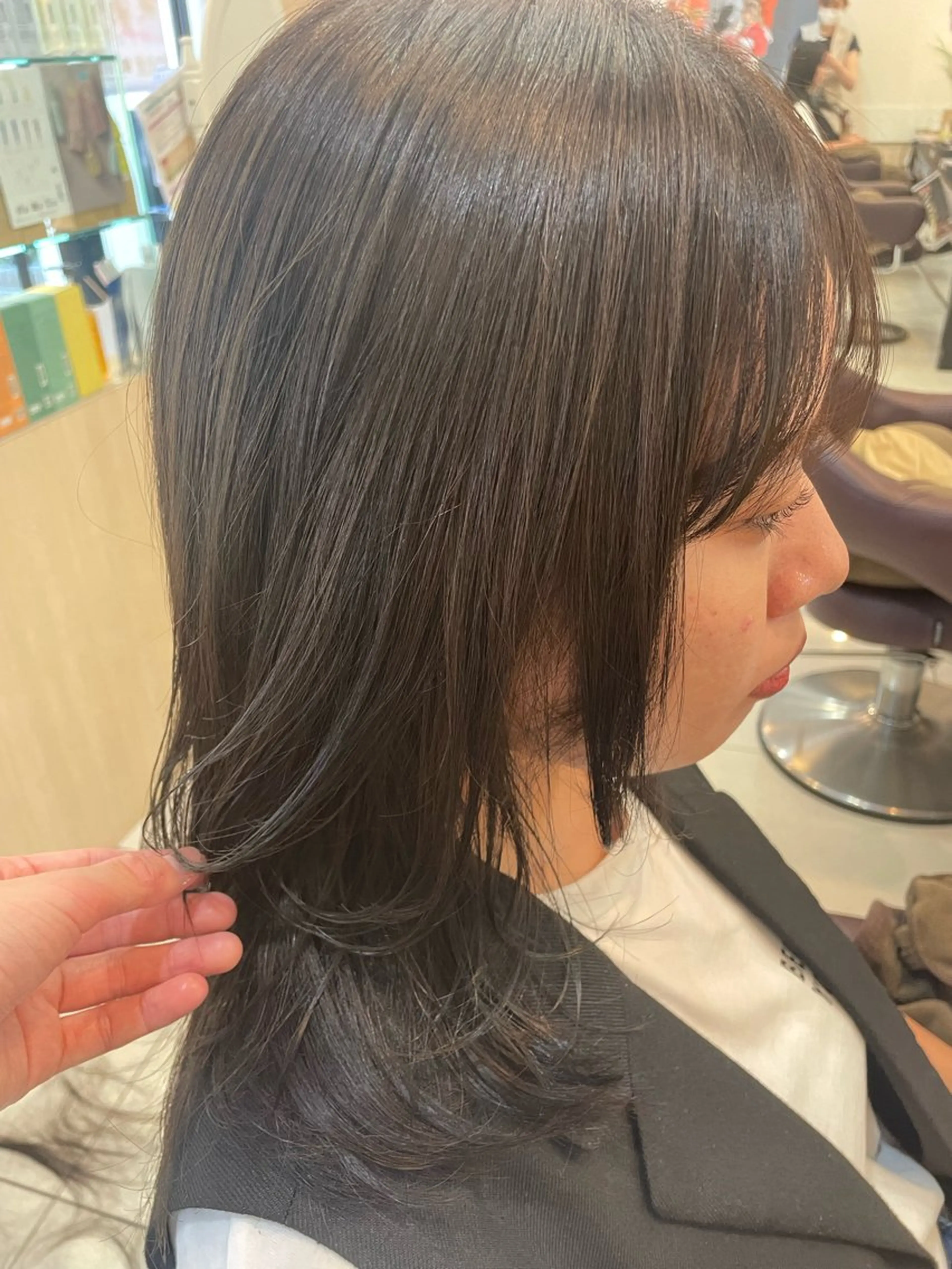 ミディアム カラー カット ヘアカラー トリートメント リリー /Men's/パーマのヘアスタイル