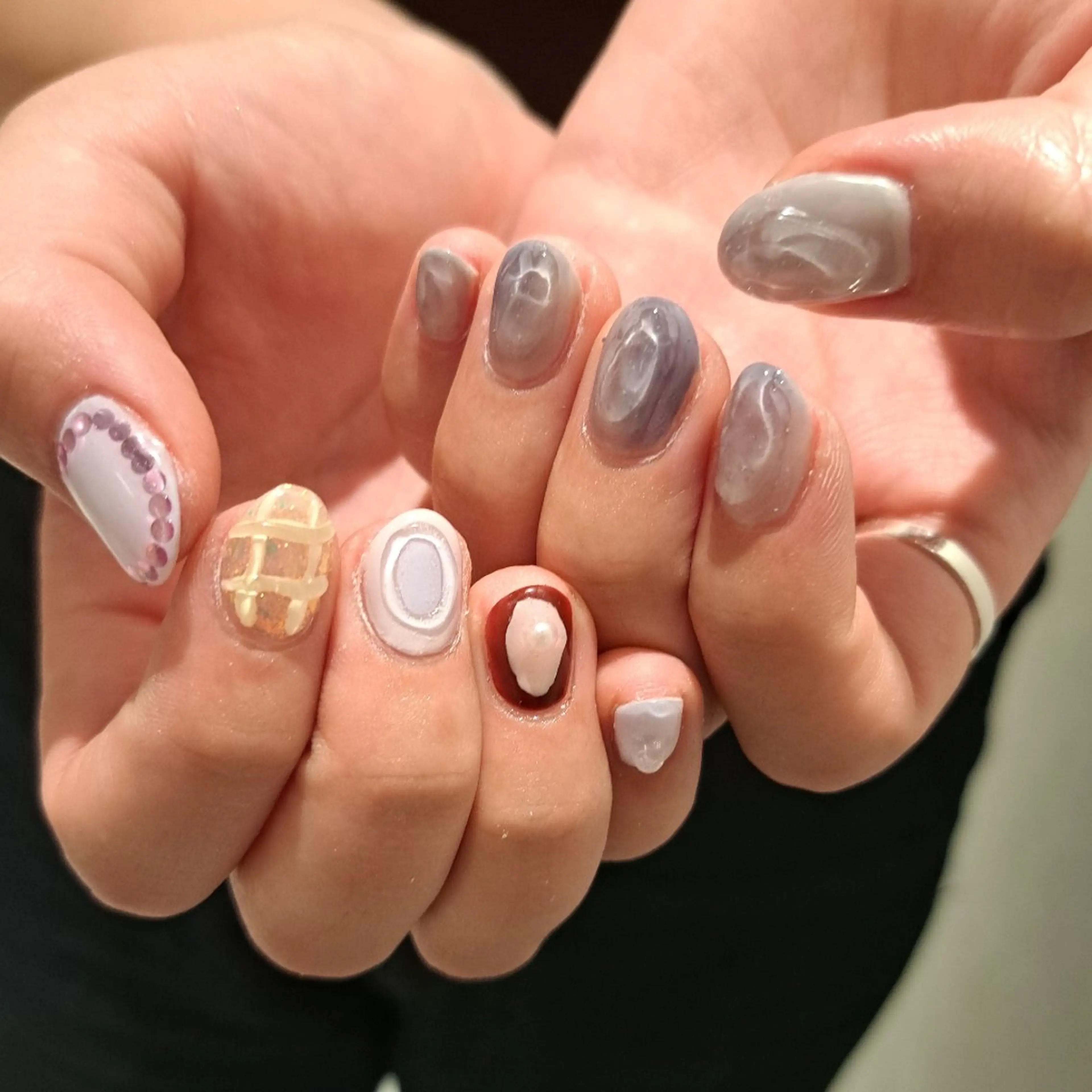 ネイル アートネイル ジェルネイル 持ち込み ニュアンスネイル ぷっくりネイル Nail mood /アートし放題のネイルデザイン