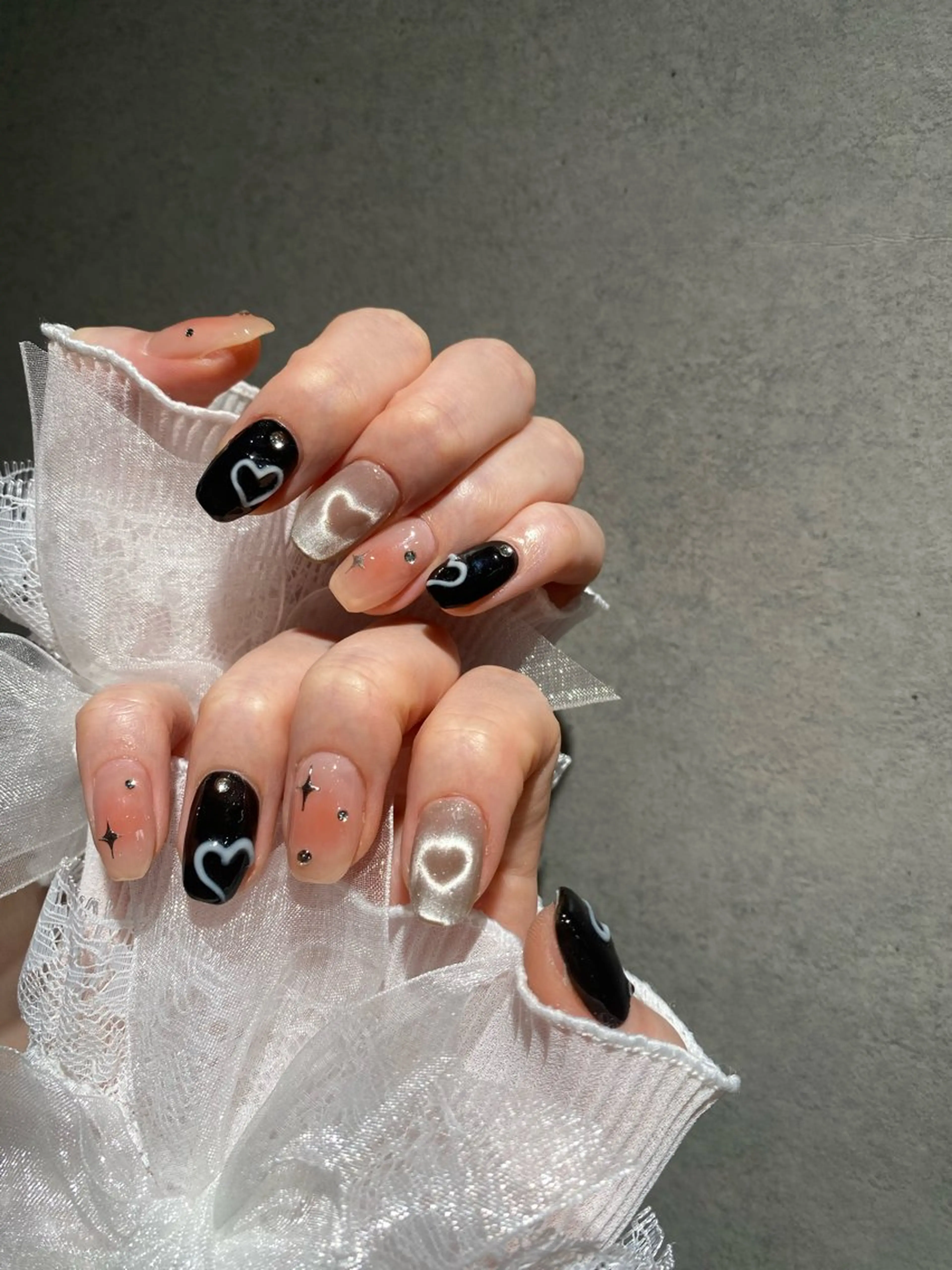 ネイル I-nailロング /ワンホン/キラキラのネイルデザイン