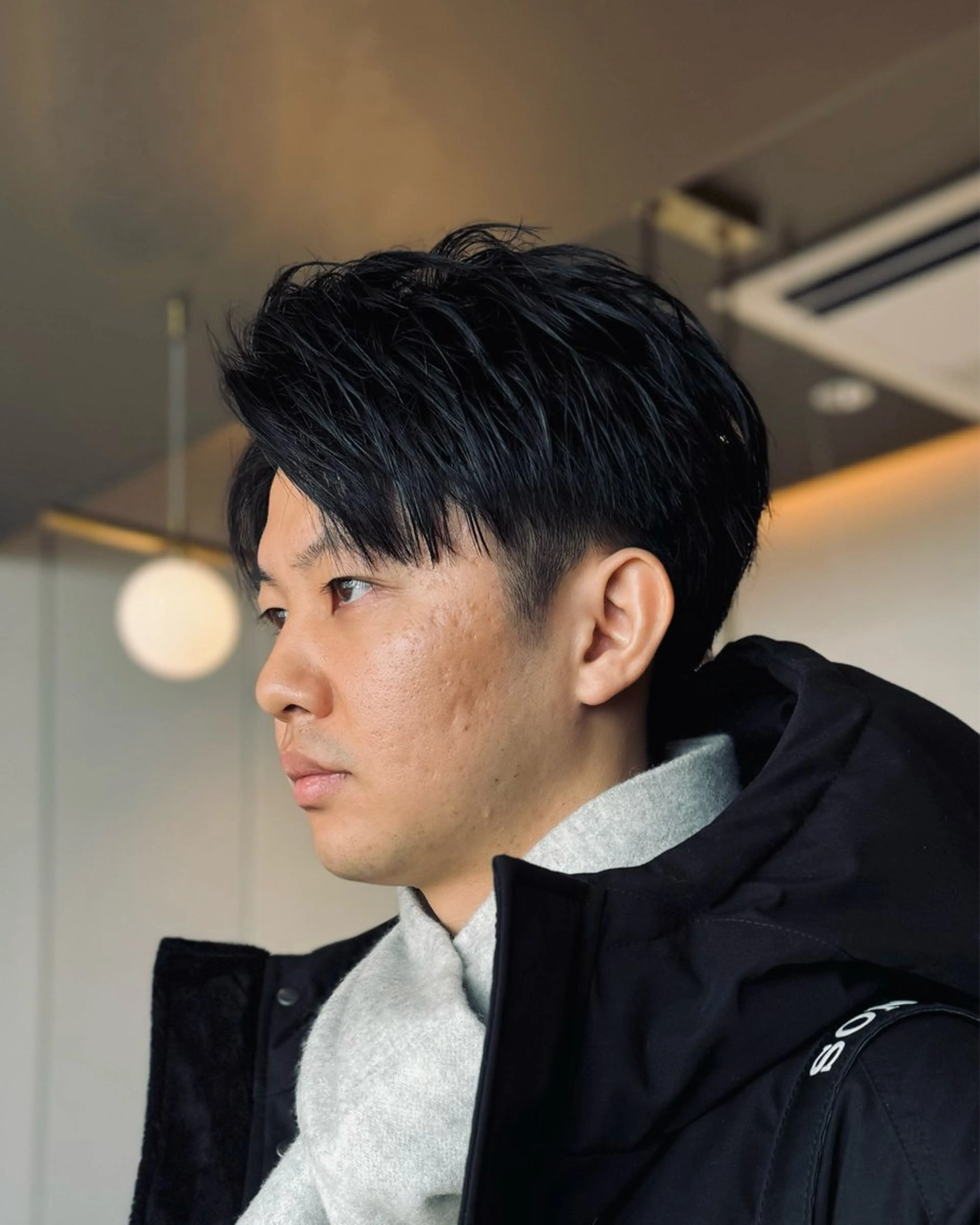 ショート メンズ くせ毛 ショートヘア スパイキーショート 大人パーマ 丸山のヘアスタイル