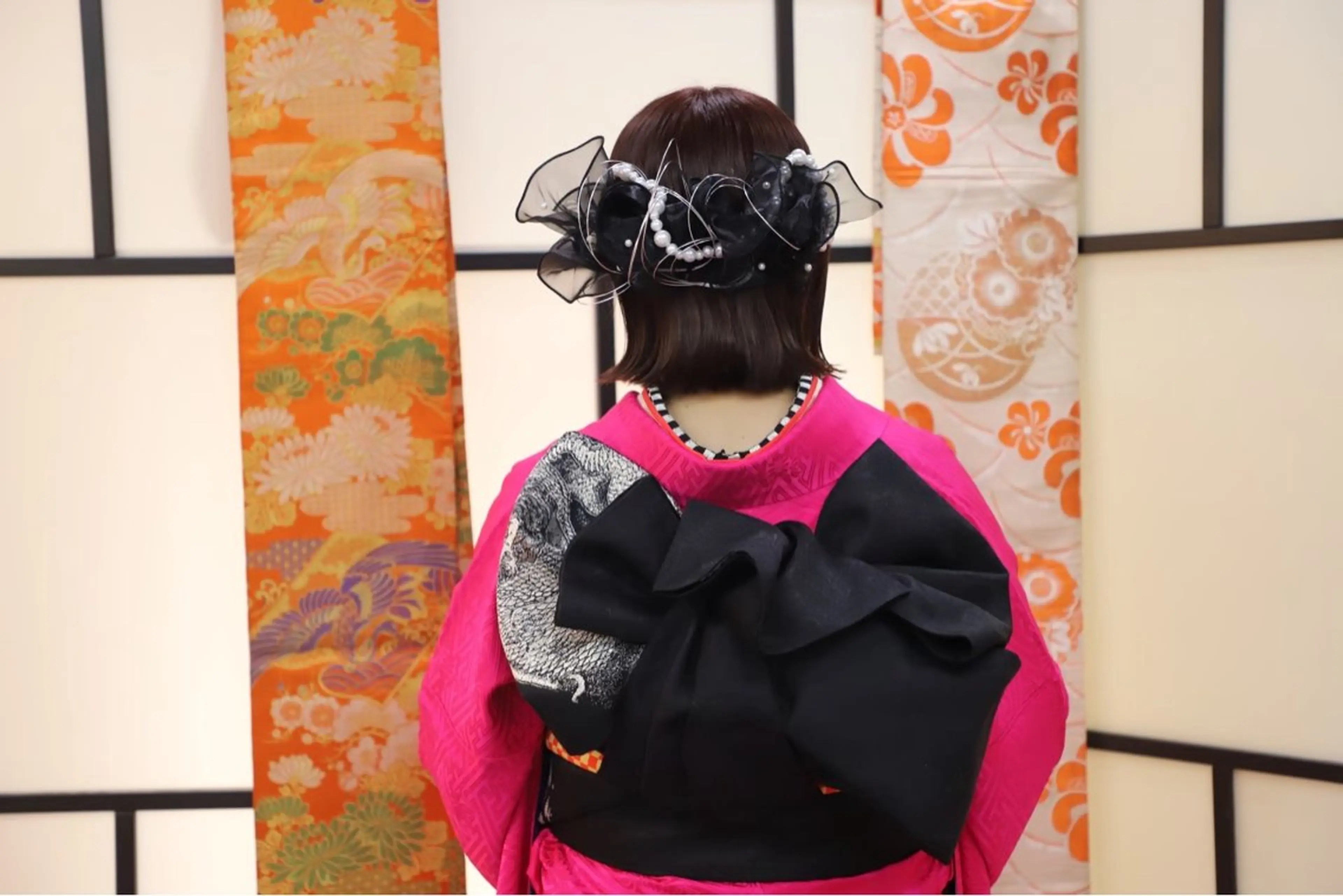 ミディアム ヘアアレンジ 成人式 外ハネヘア hanaCoco水戸店所属・hanaCoco ハナココのヘアスタイル