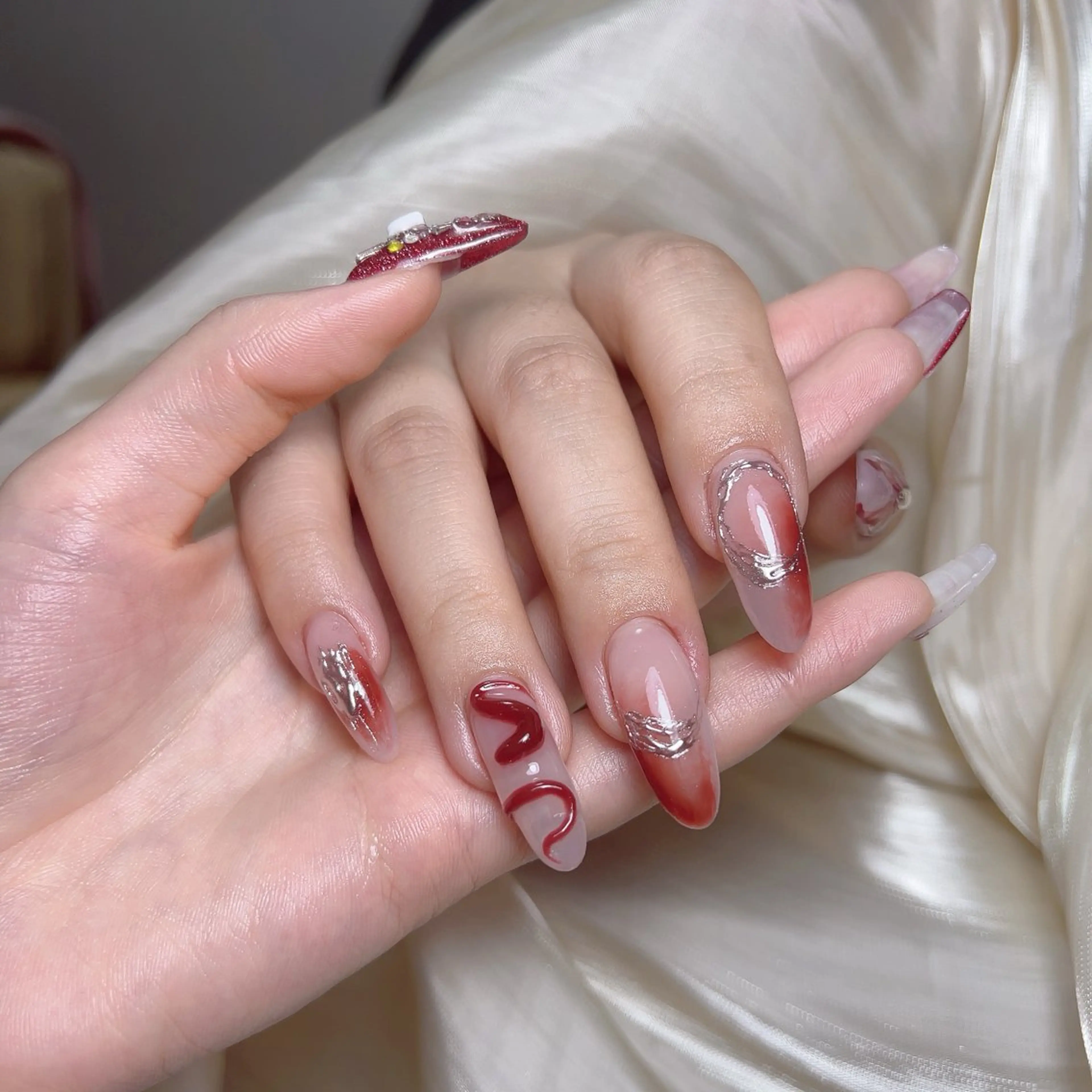 ネイル ハンドネイル ハンドケア 🎀Pink ピンク🎀のネイルデザイン