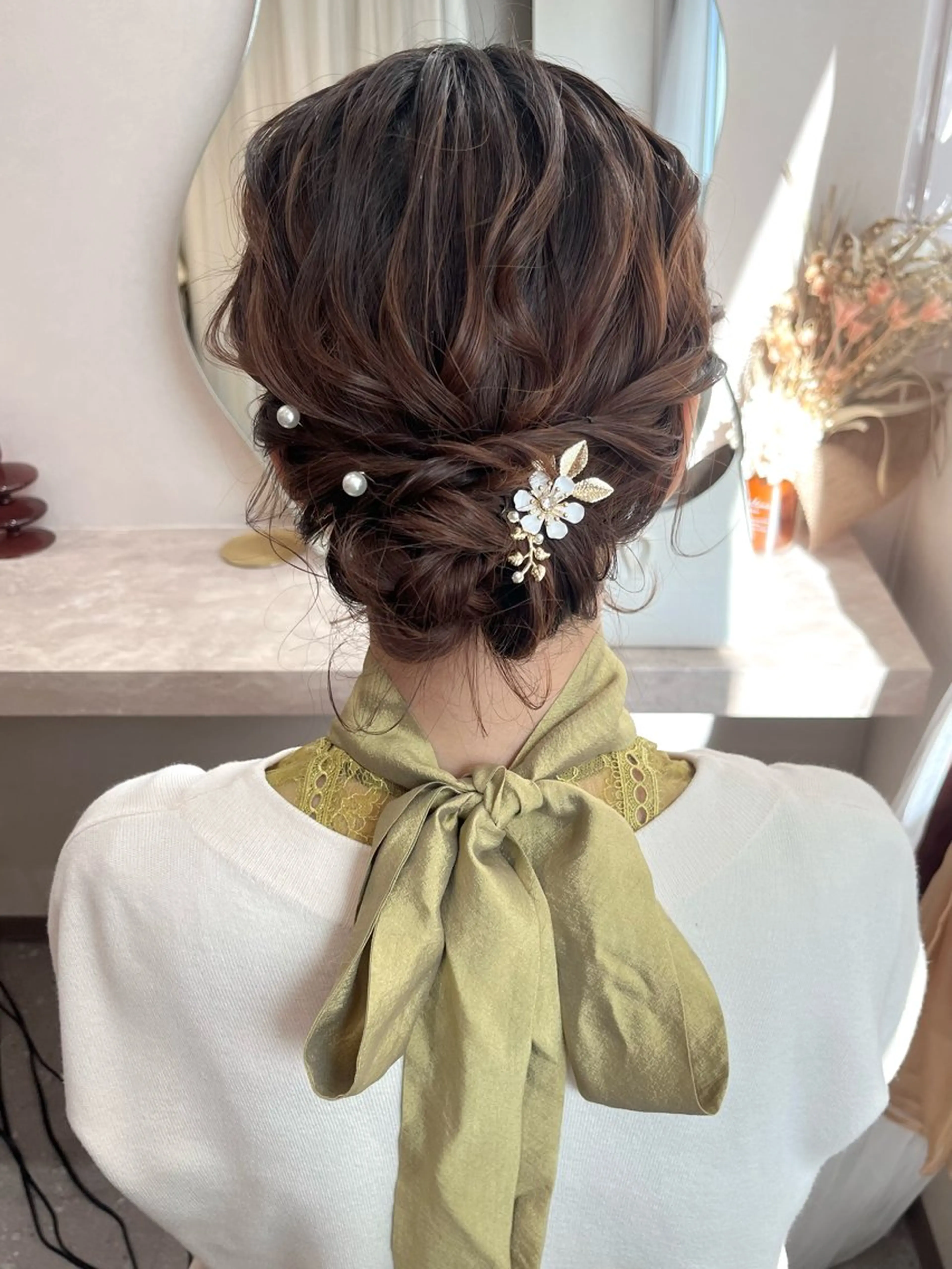 ショート ヘアアレンジ ボブ ヘアセット Mila Akariのヘアスタイル