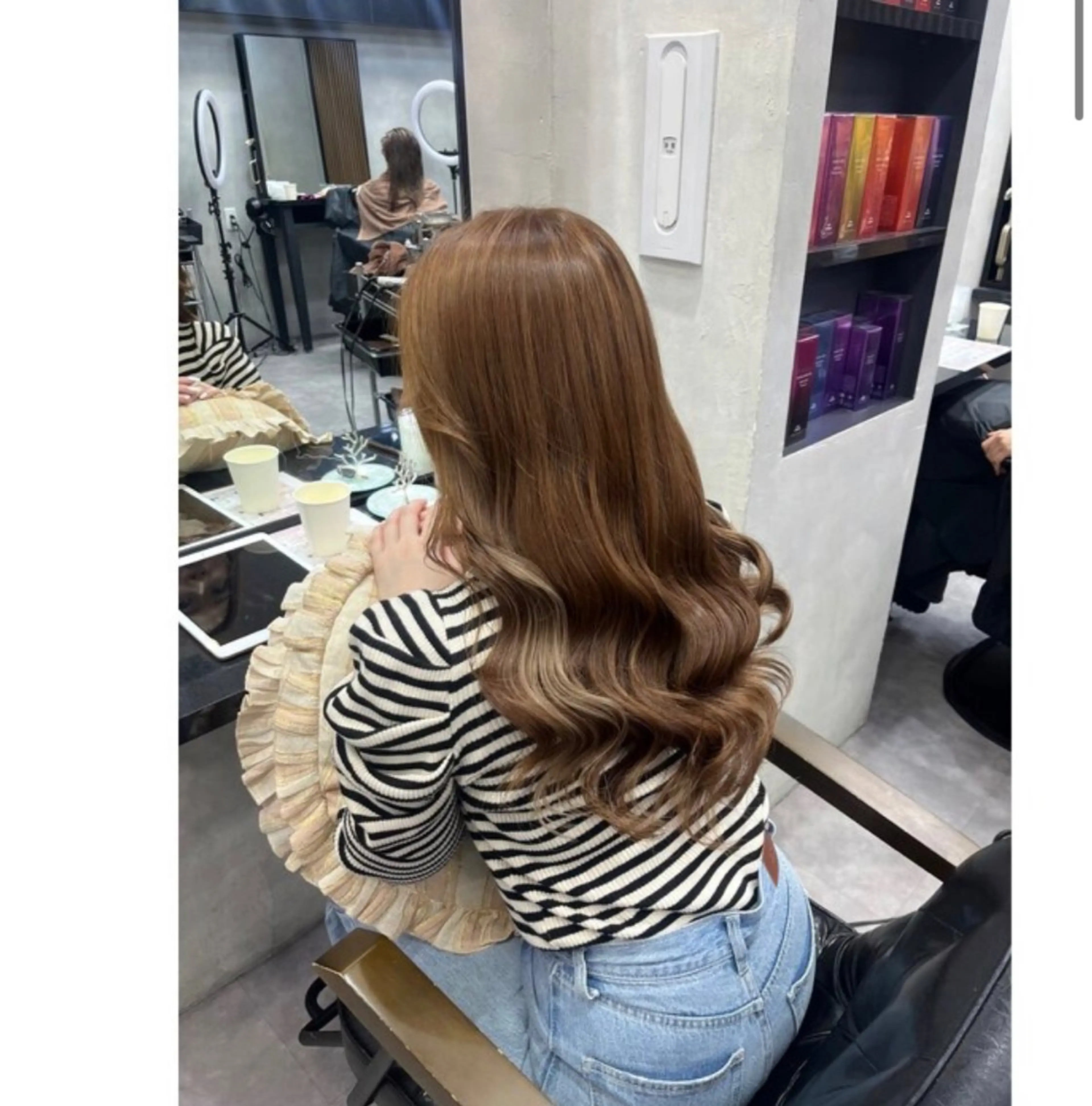 セミロング エクステ 濱川響太レディース カットモデルのヘアスタイル