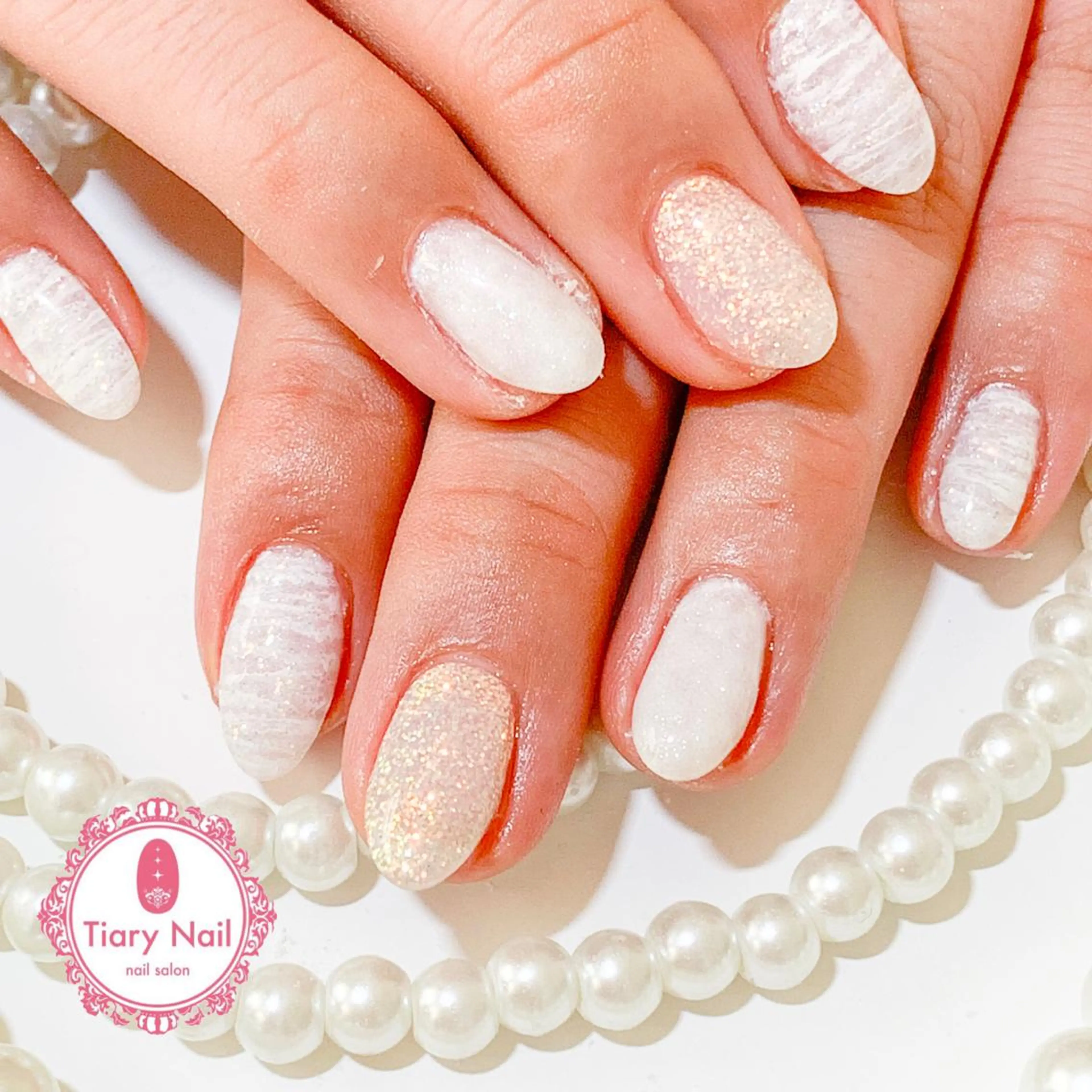 ネイル 桜ネイル 成人式 オフィスネイル 💗🪽Tiary Nail🪽💗のネイルデザイン