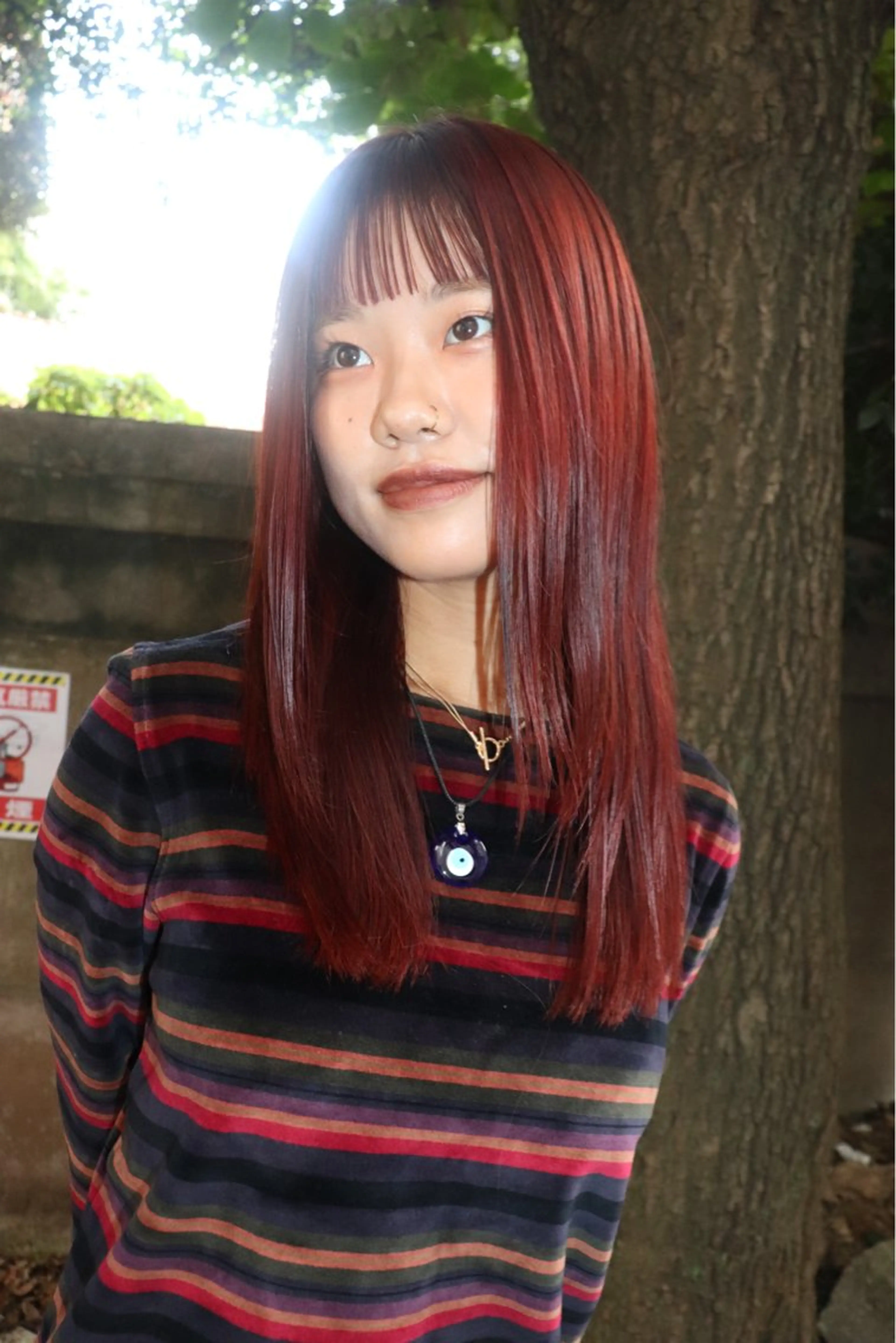 セミロング カラー ヘアアレンジ ヘアカラー @kyoniyy KYONIのヘアスタイル