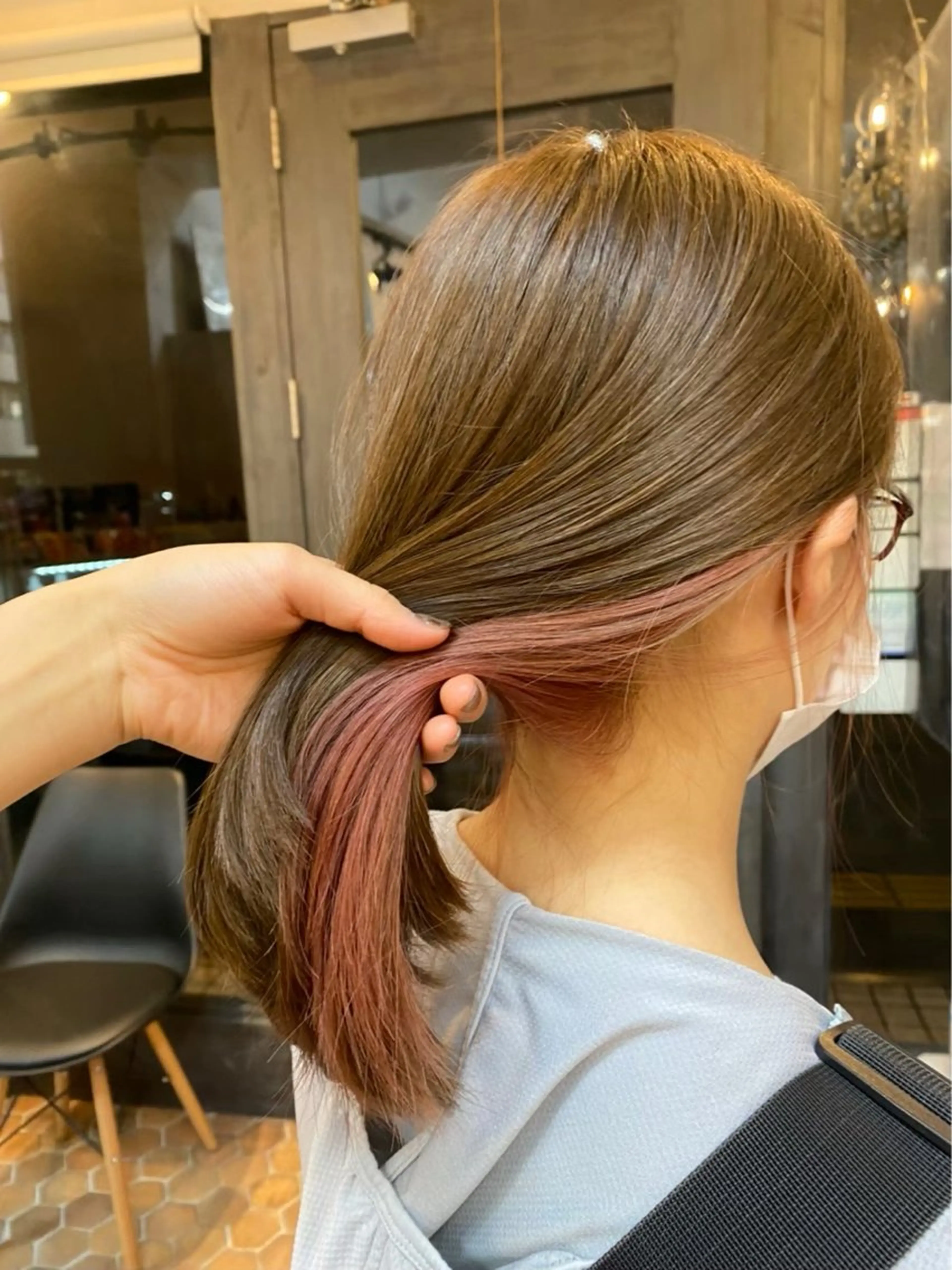 ミディアム カラー インナーカラー 金子 明日香のヘアスタイル