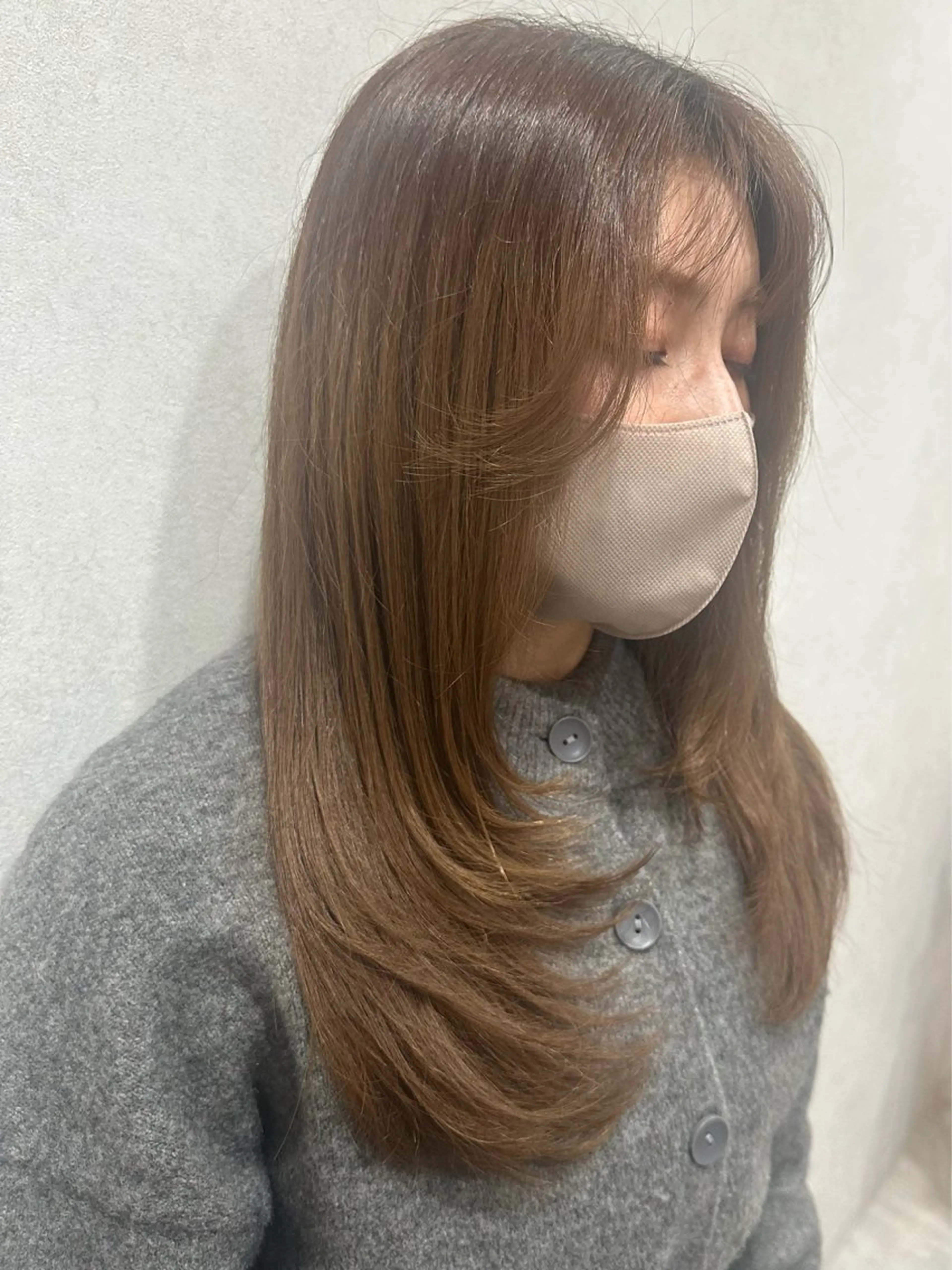 セミロング 艶カラー🫧髪質改善 Bonheur辻結凪のヘアスタイル