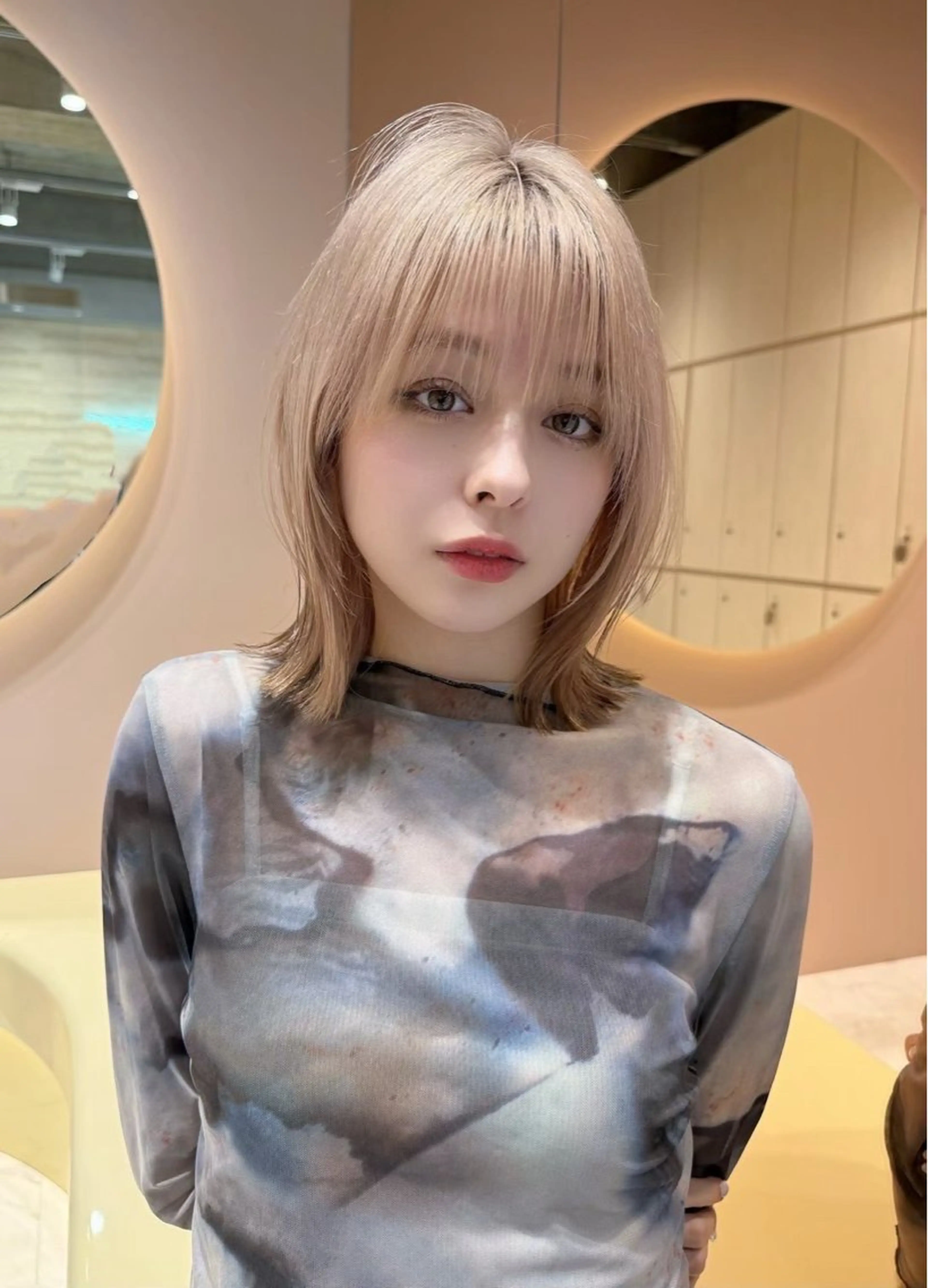 ミディアム カラー ヘアアレンジ GLROW大宮所属・大宮美容師🍀 カラー/矯正/ハルのヘアスタイル