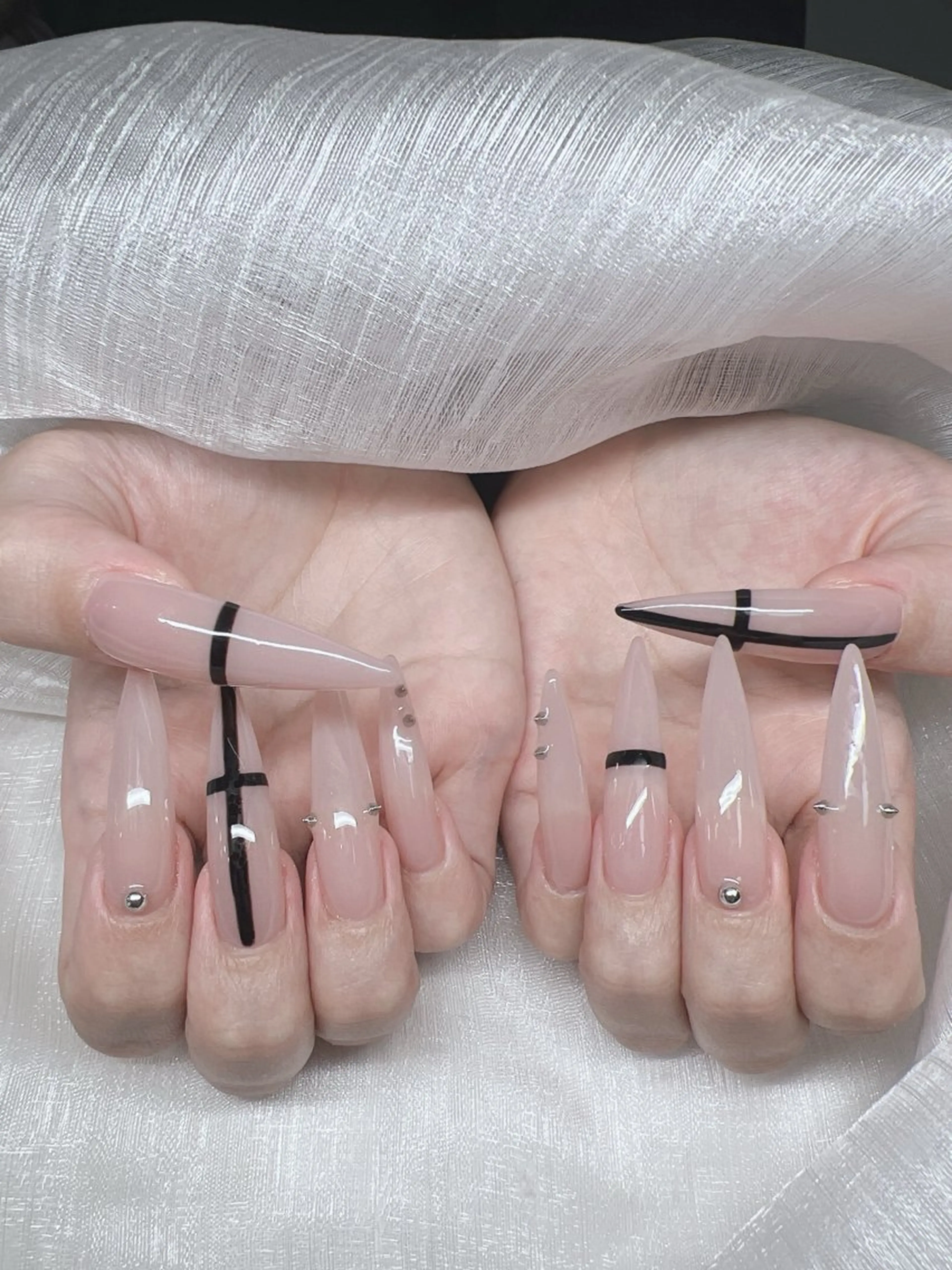 ネイル ハンドネイル Lee Nails チップ長さだし専門店のネイルデザイン