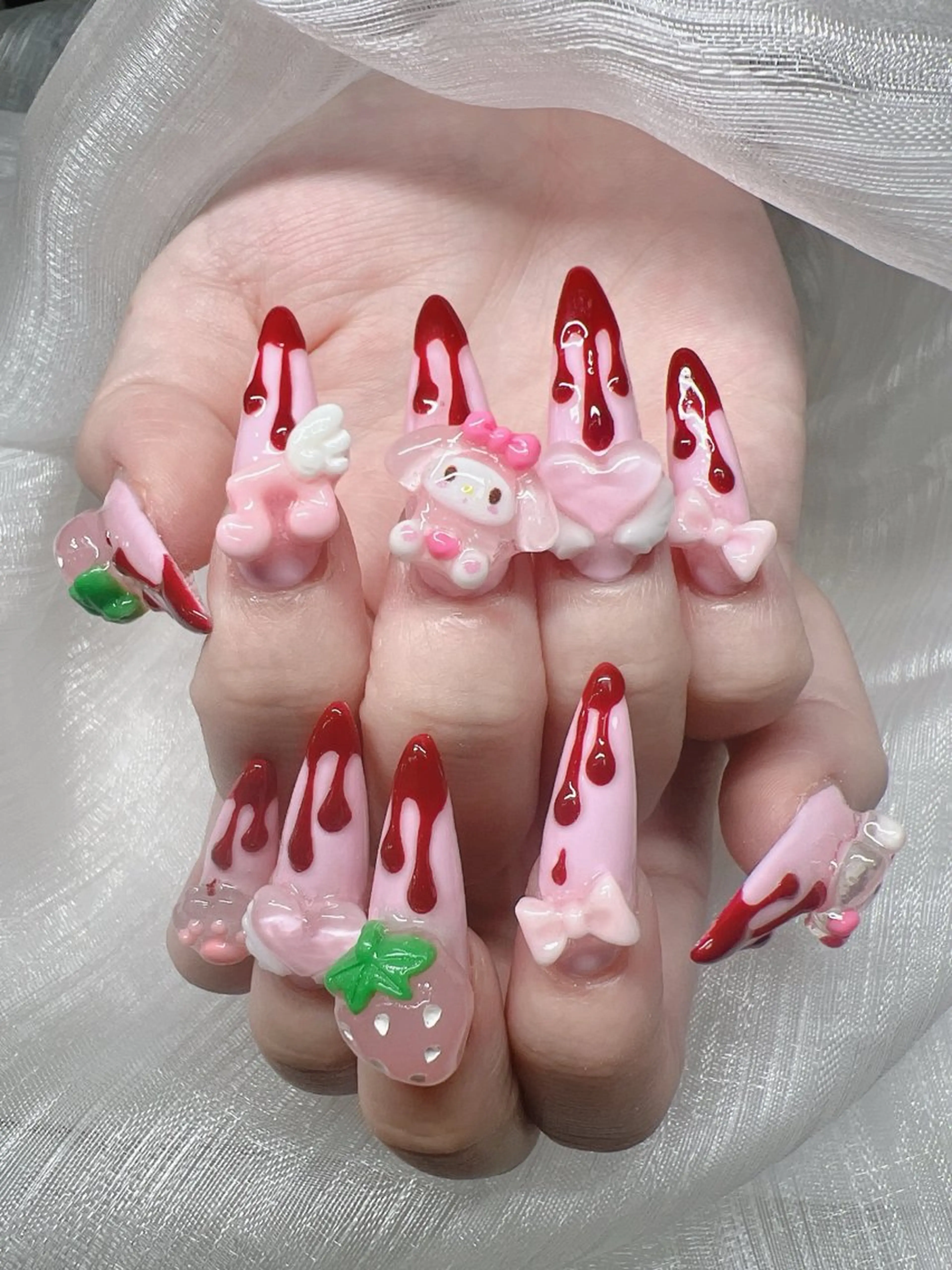 ネイル ハンドネイル Lee Nails チップ長さだし専門店のネイルデザイン