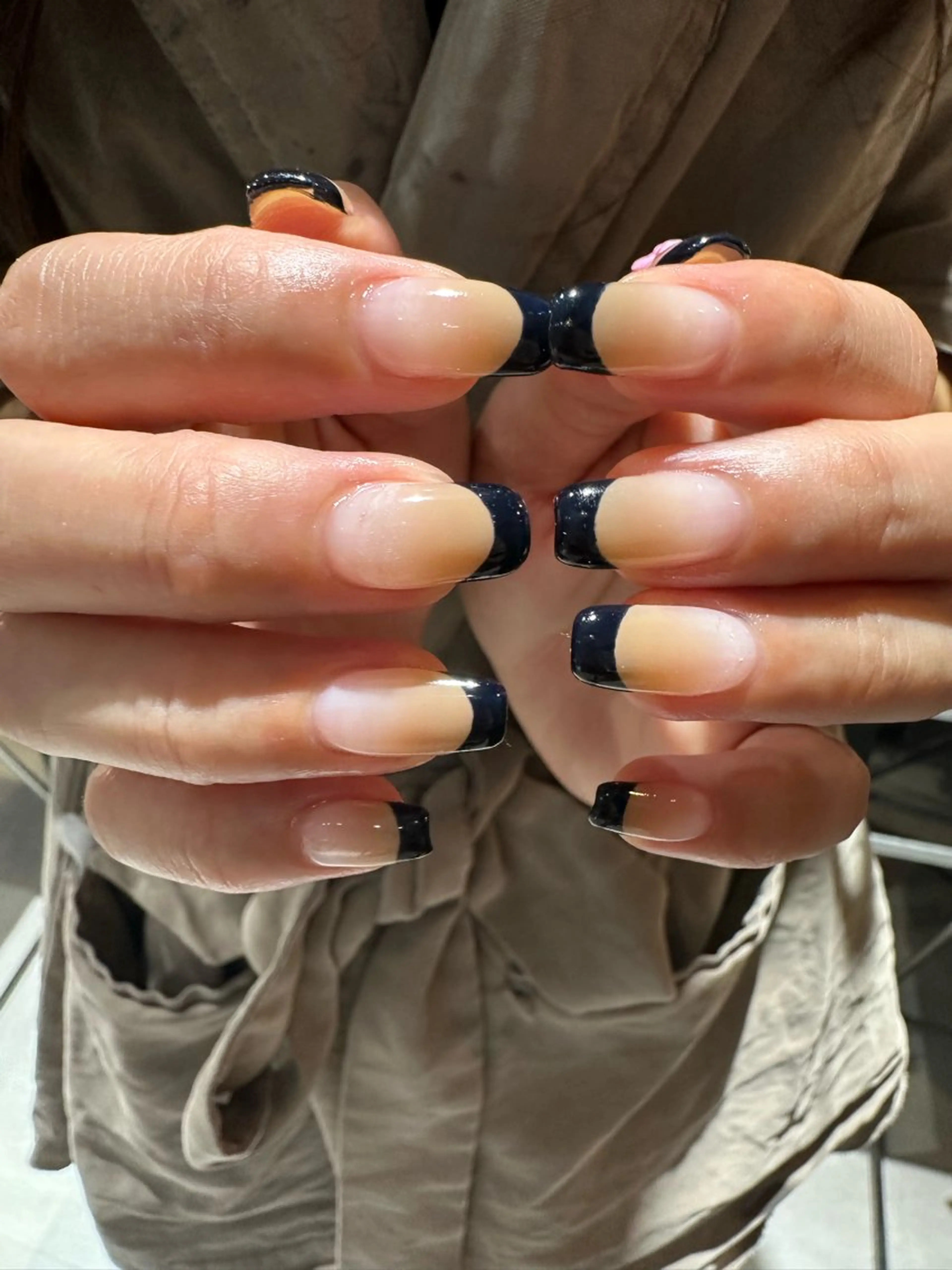 ネイル フレンチネイル Gemies所属・nanako_ Gemiesのネイルデザイン