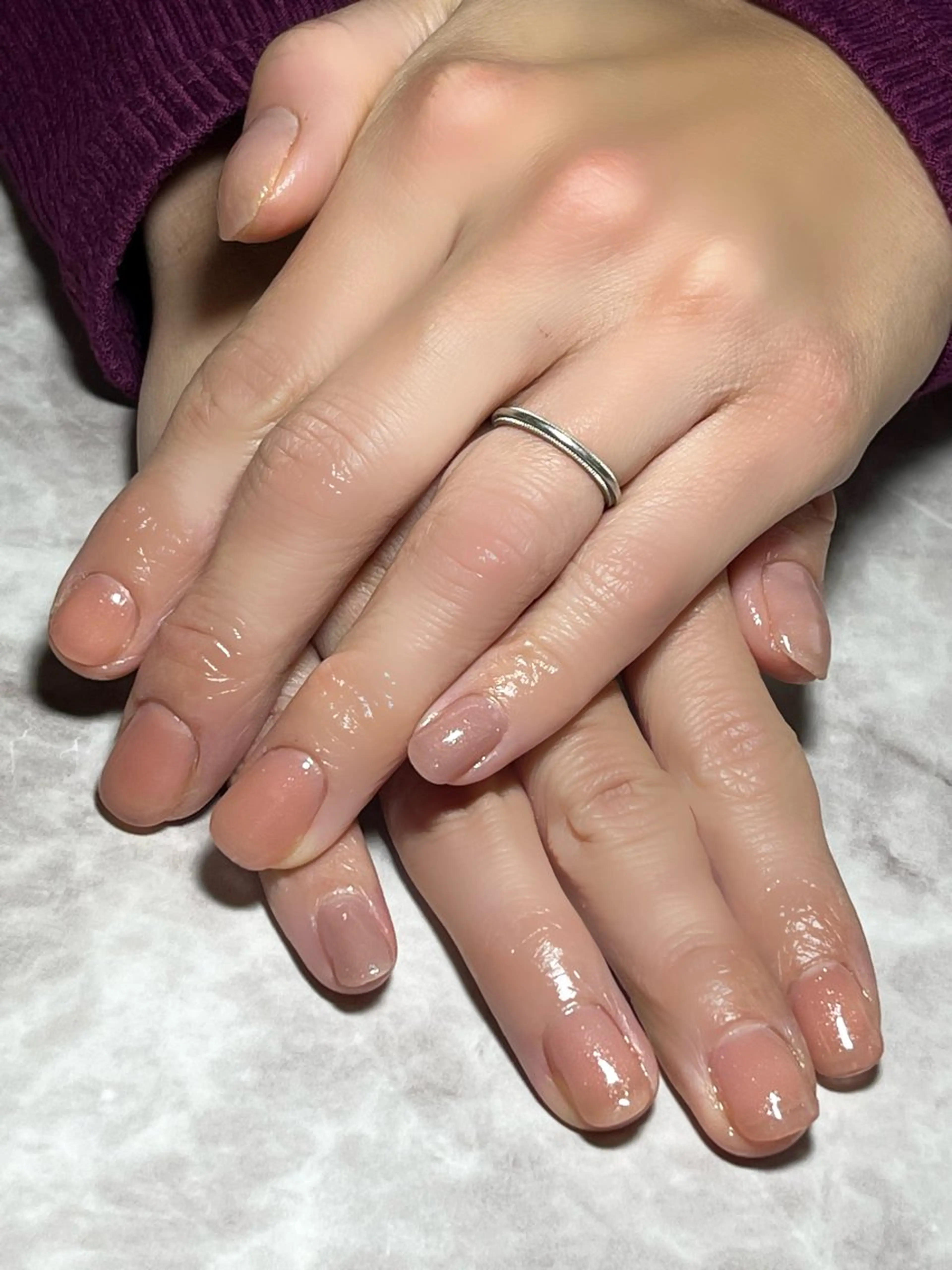 ネイル 長さ出し フットネイル Nailsalon C.U.Eのネイルデザイン