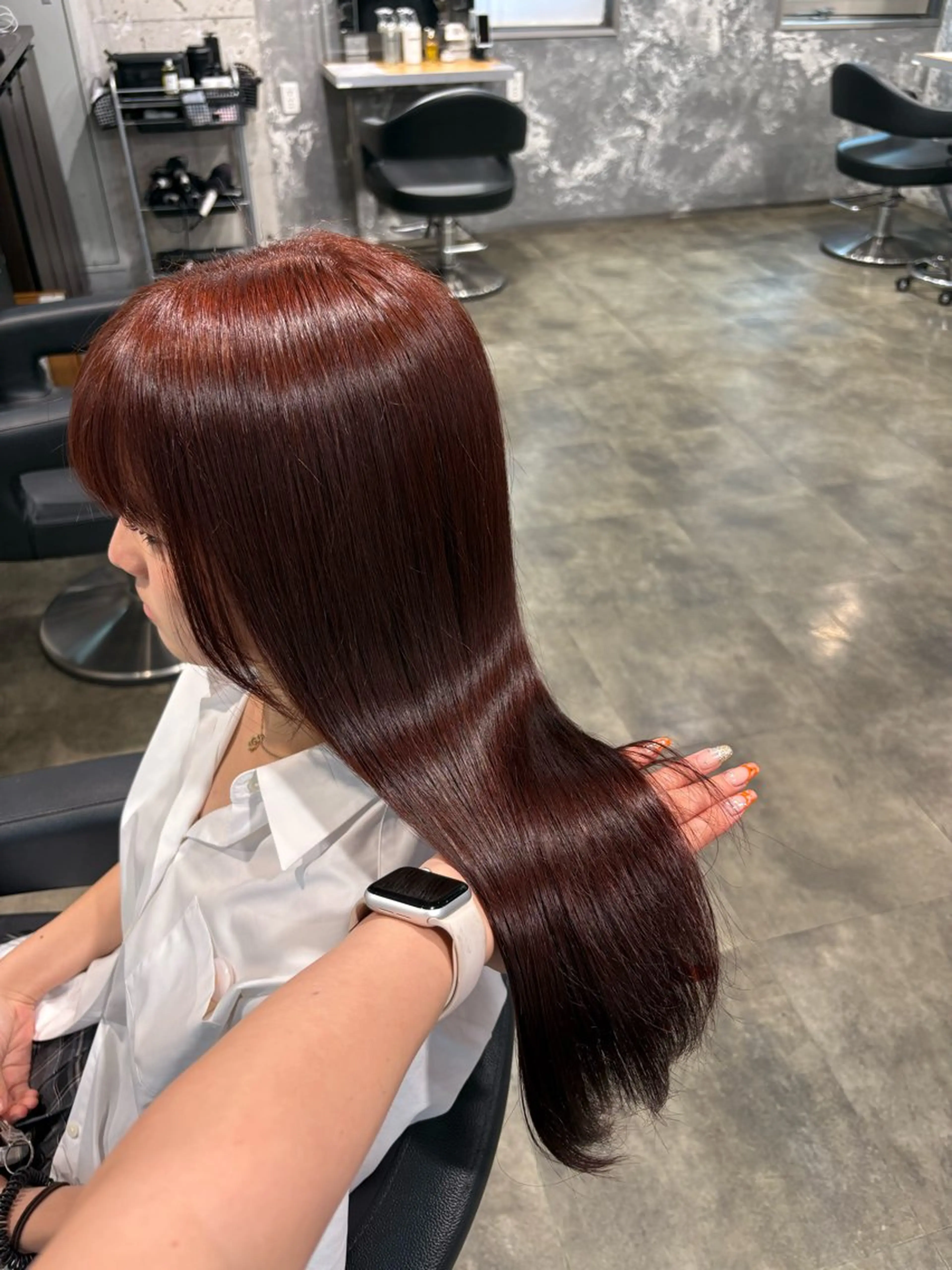 セミロング カラー カット ヘアカラー ハイトーン 横浜💞ミオのヘアスタイル