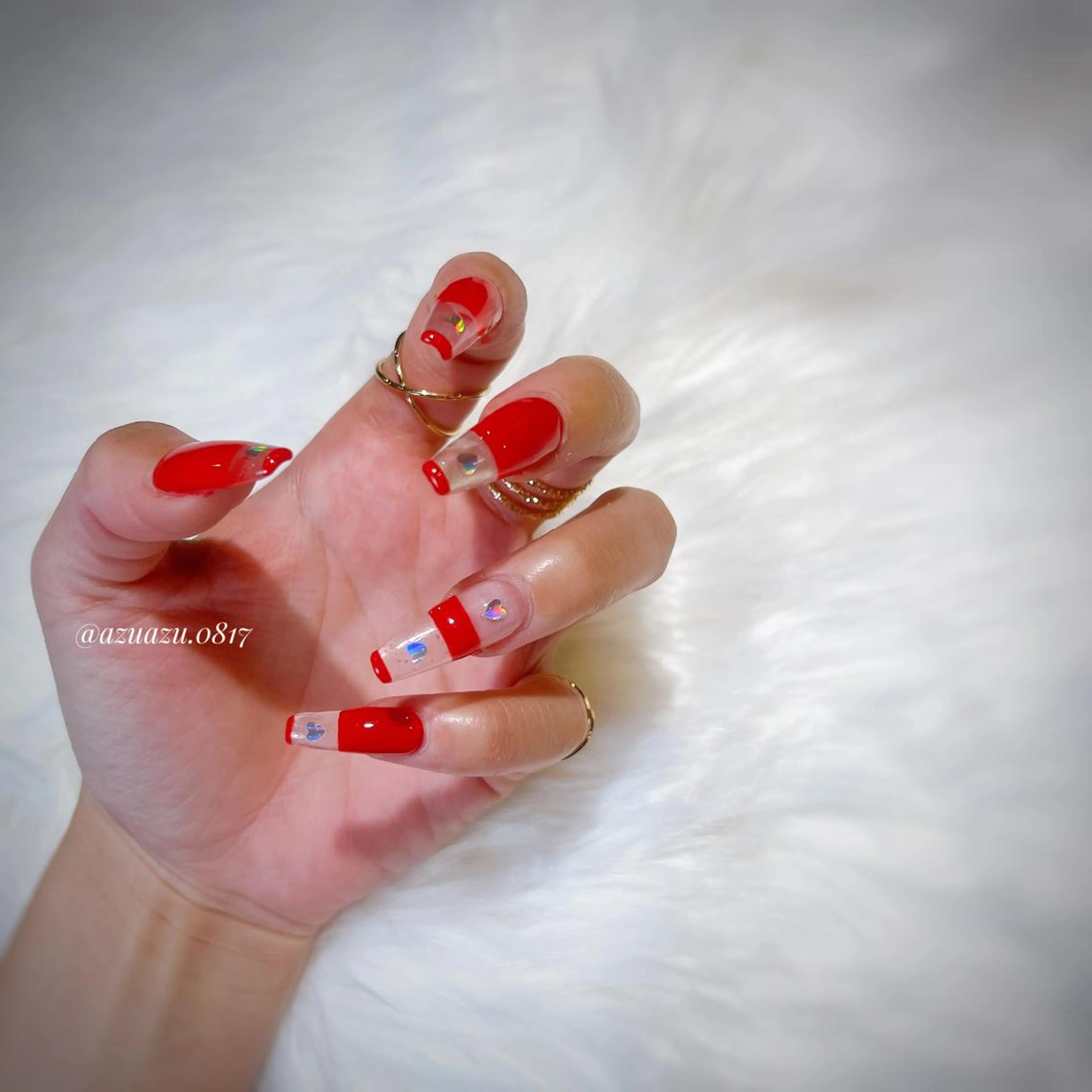 ネイル スカルプネイル hair&nail ROOTS所属・ﾍｱﾒｲｸ&ﾈｲﾙ ♥️Azuのネイルデザイン