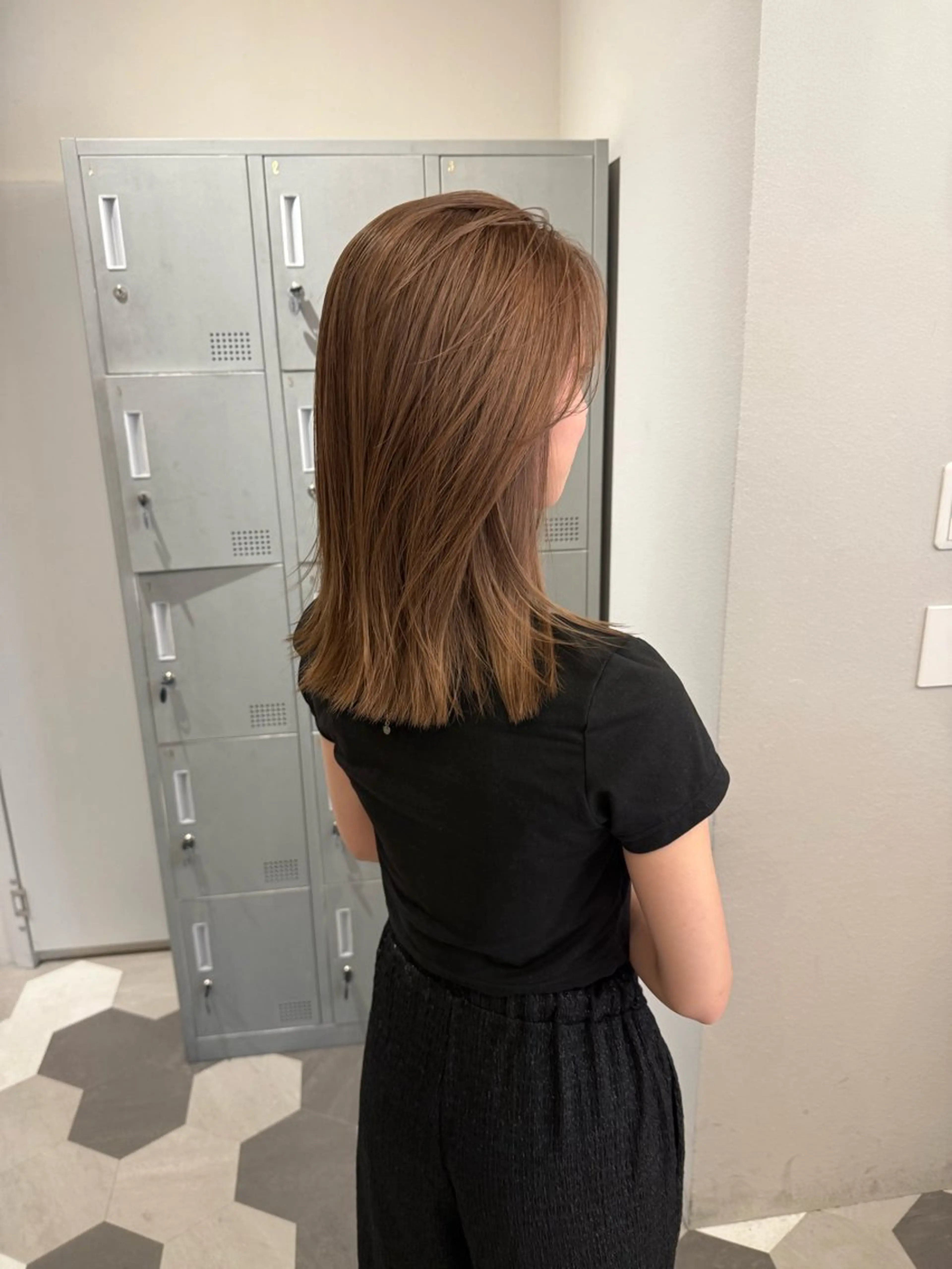 セミロング カラー ヘアカラー ブリーチ/アレンジ 天満/chihiroのヘアスタイル