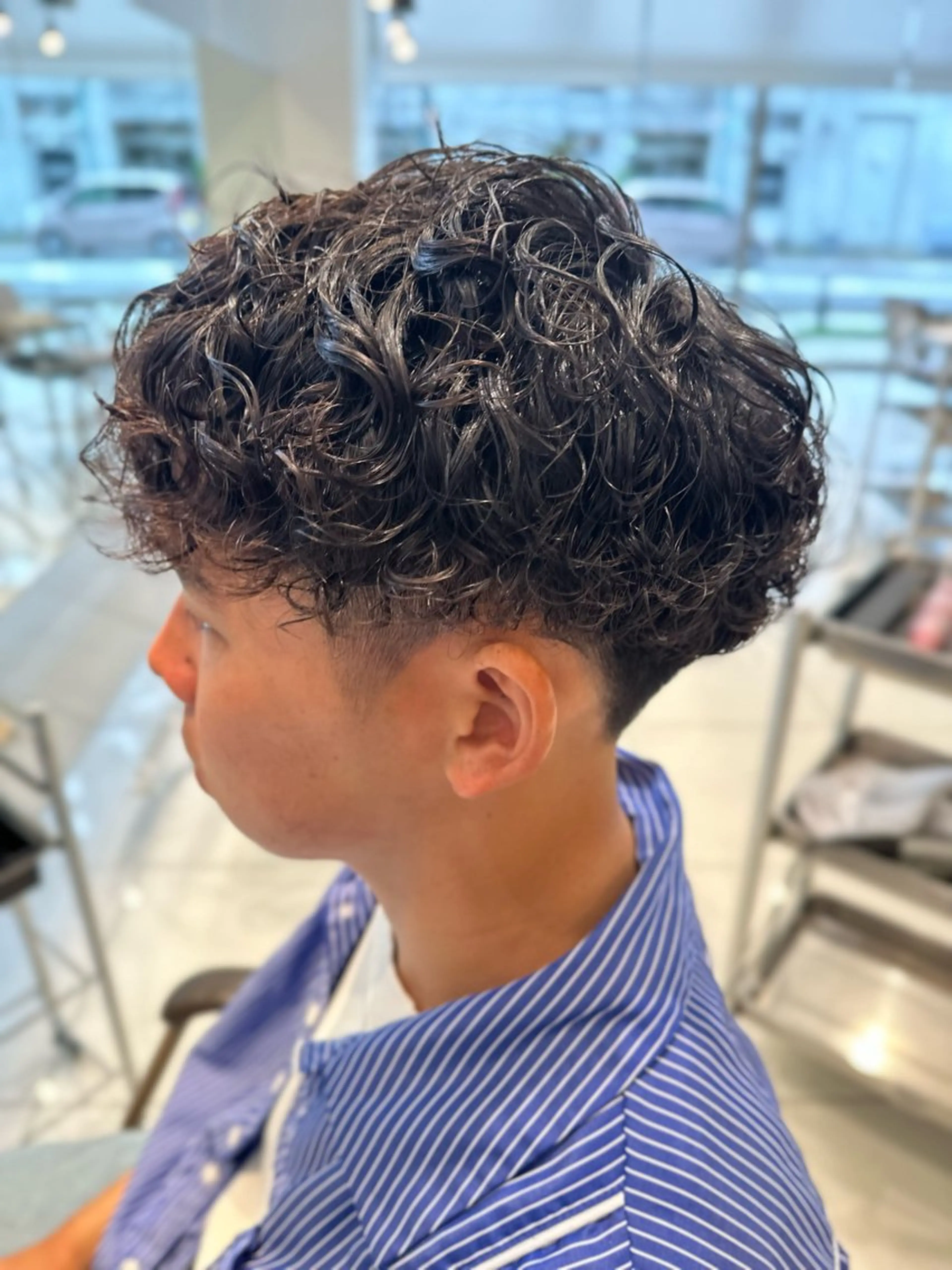 パーマ メンズ マッシュ メンズパーマ プードルパーマ 刈り上げ プードルパーマ エスポワール所属・YUSHI HORIUCHIのヘアスタイル