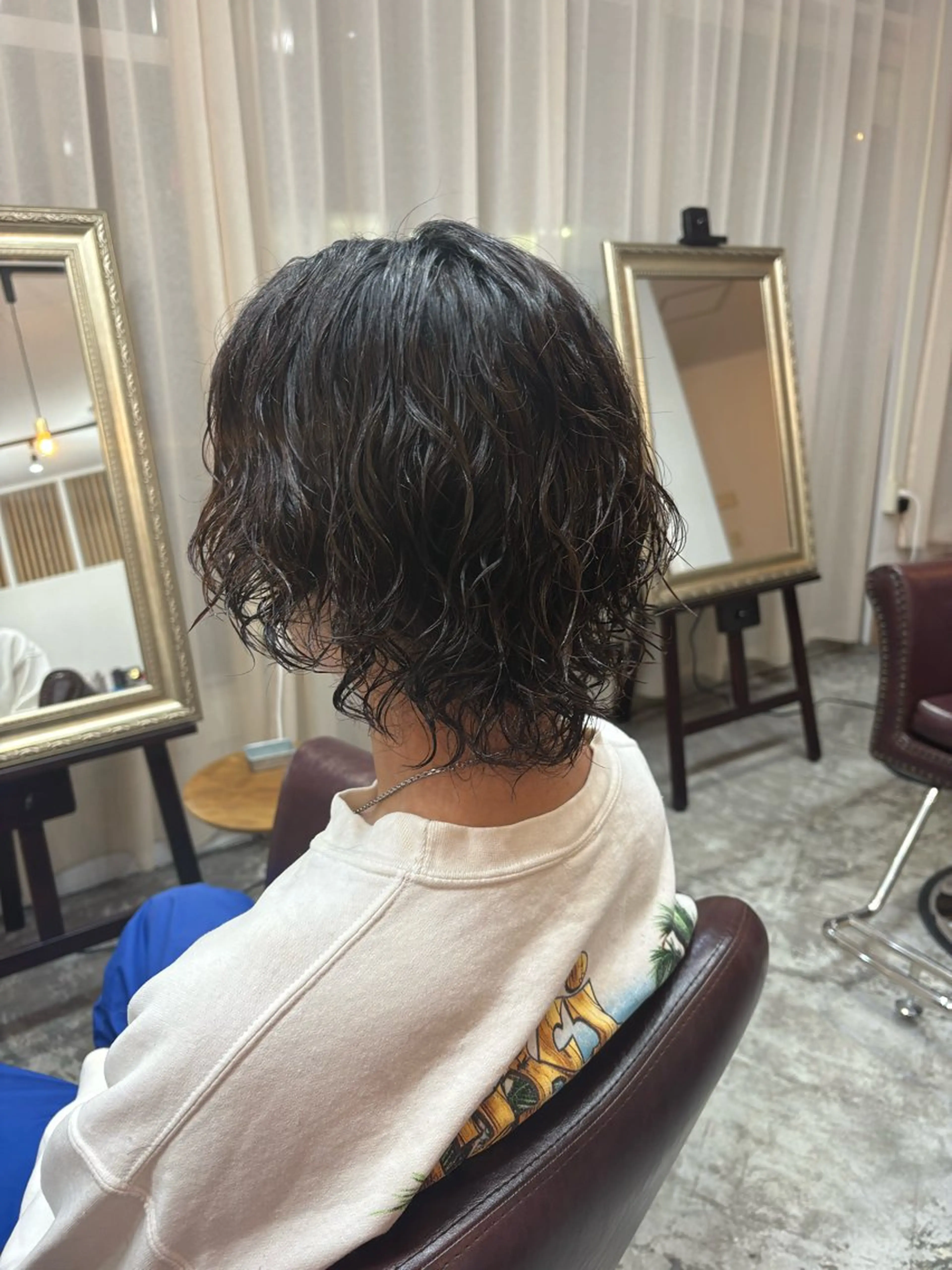 ミディアム パーマ カット パーマ メンズサロンクロ所属・今井 匠のヘアスタイル