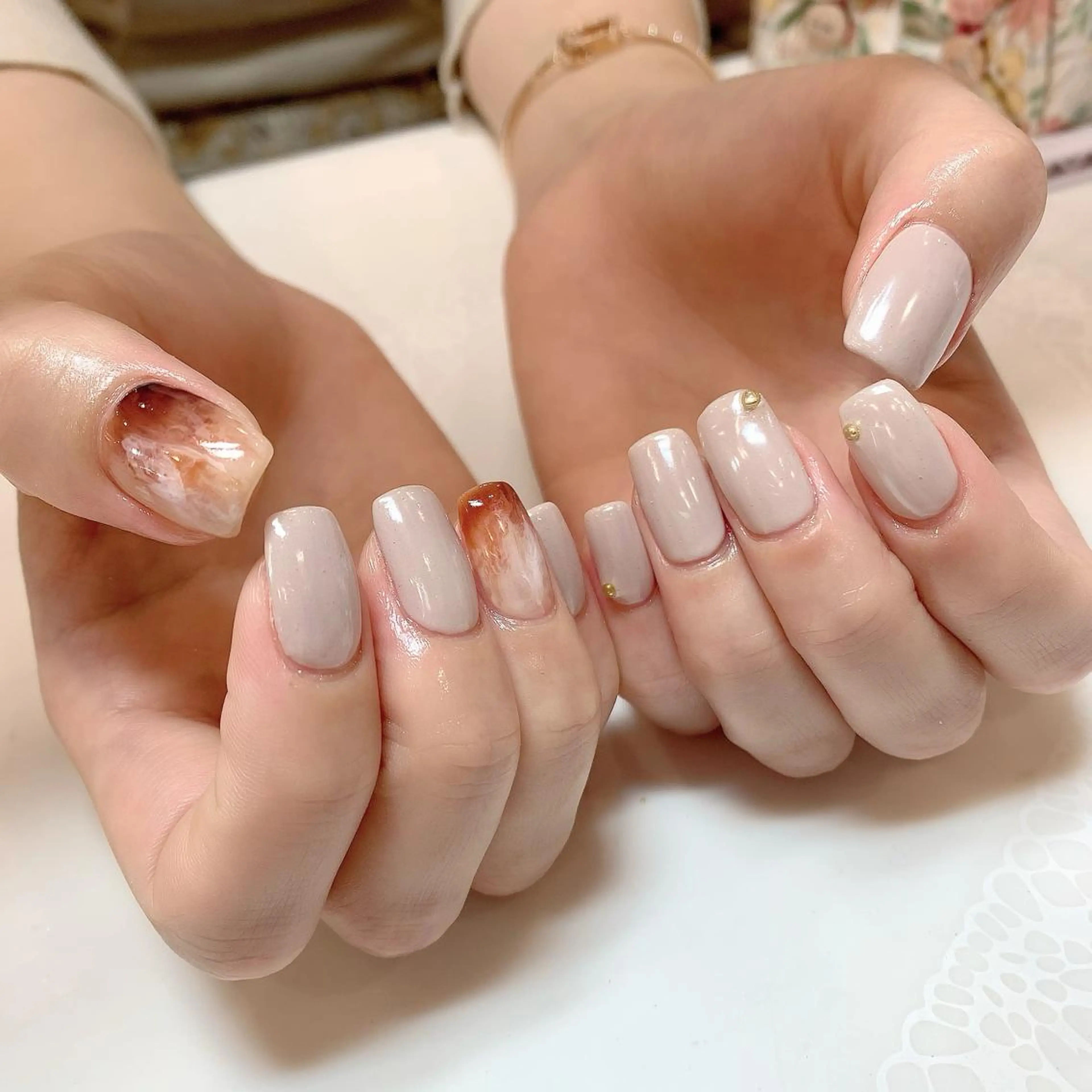 ネイル ハンドネイル ネイリストUSUI♡ パラジェルフィルインのネイルデザイン