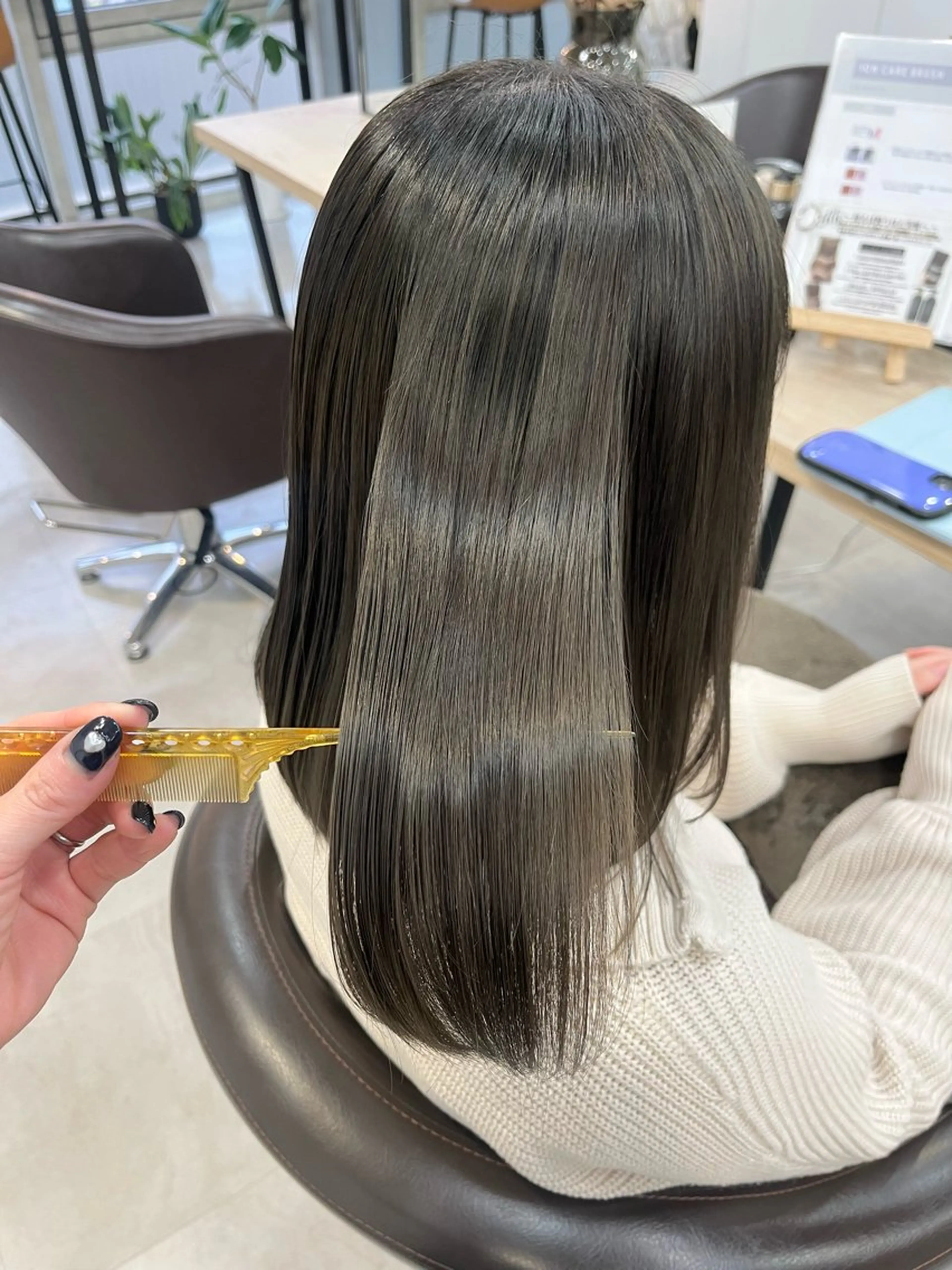 ワンカラー ＋7step髪質改善トリートメント𓂃🦋🤍🦋ナノバブルmarbbシャワー付き♡の写真