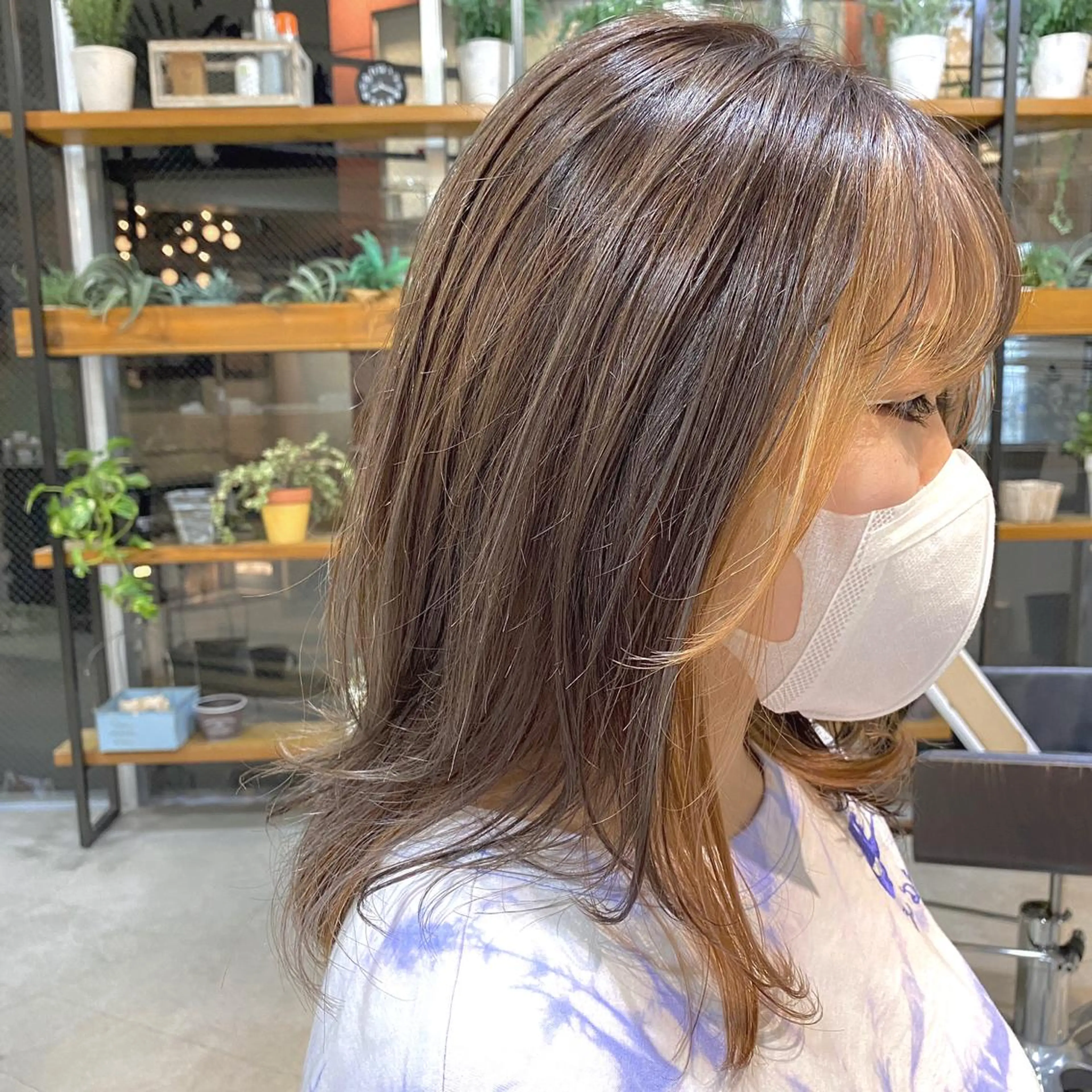 ミディアム カラー ヘアアレンジ 【ダメージレス施術】 【透明感】北村 拓也のヘアスタイル