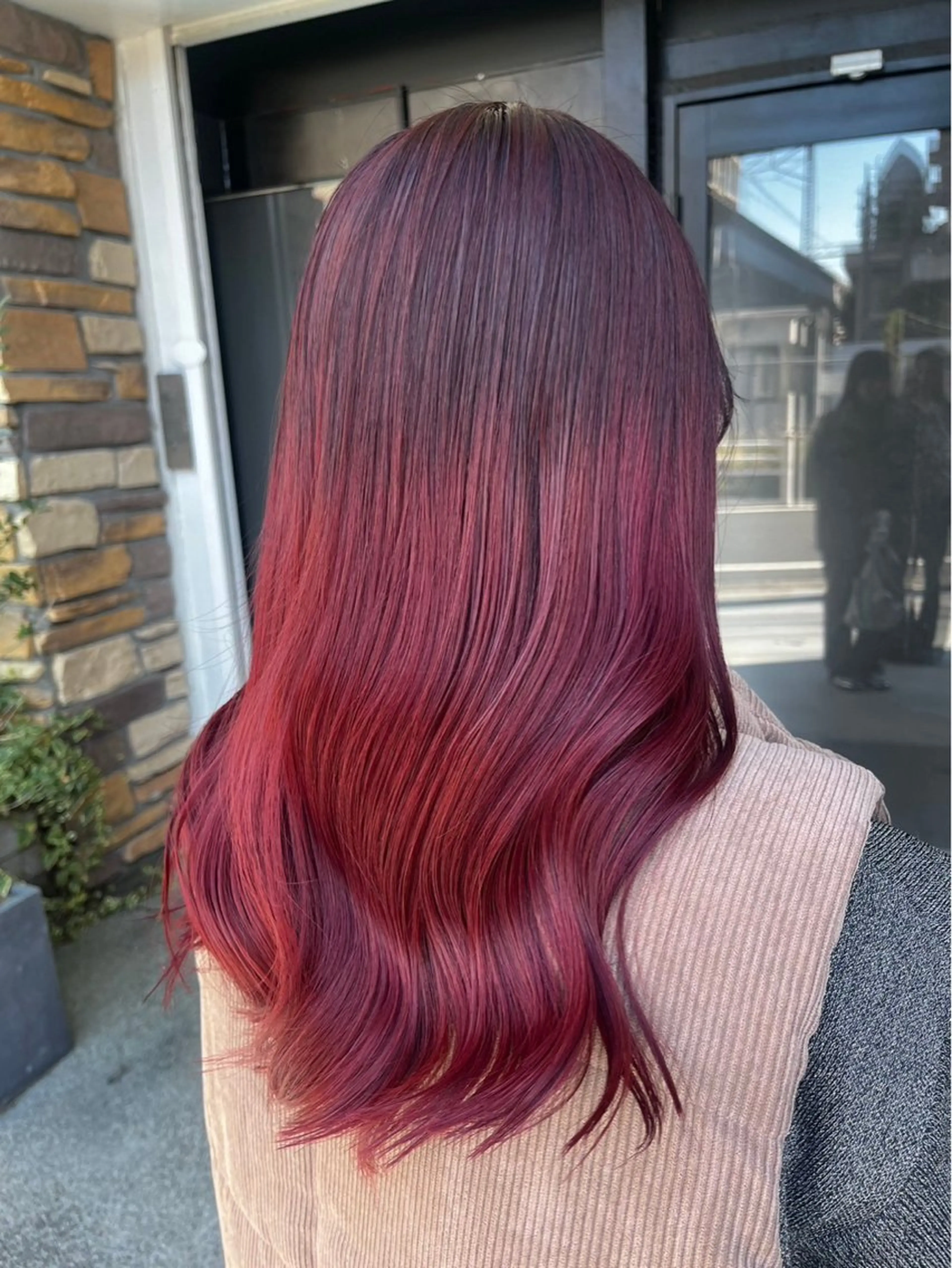 ミディアム カラー バレイヤージュ ブリーチ ケアブリーチ ダブルカラー イヤリングカラー カット ヘアカラー トリートメント ハイトーン/韓国風/ 艶髪/吉祥寺のヘアスタイル