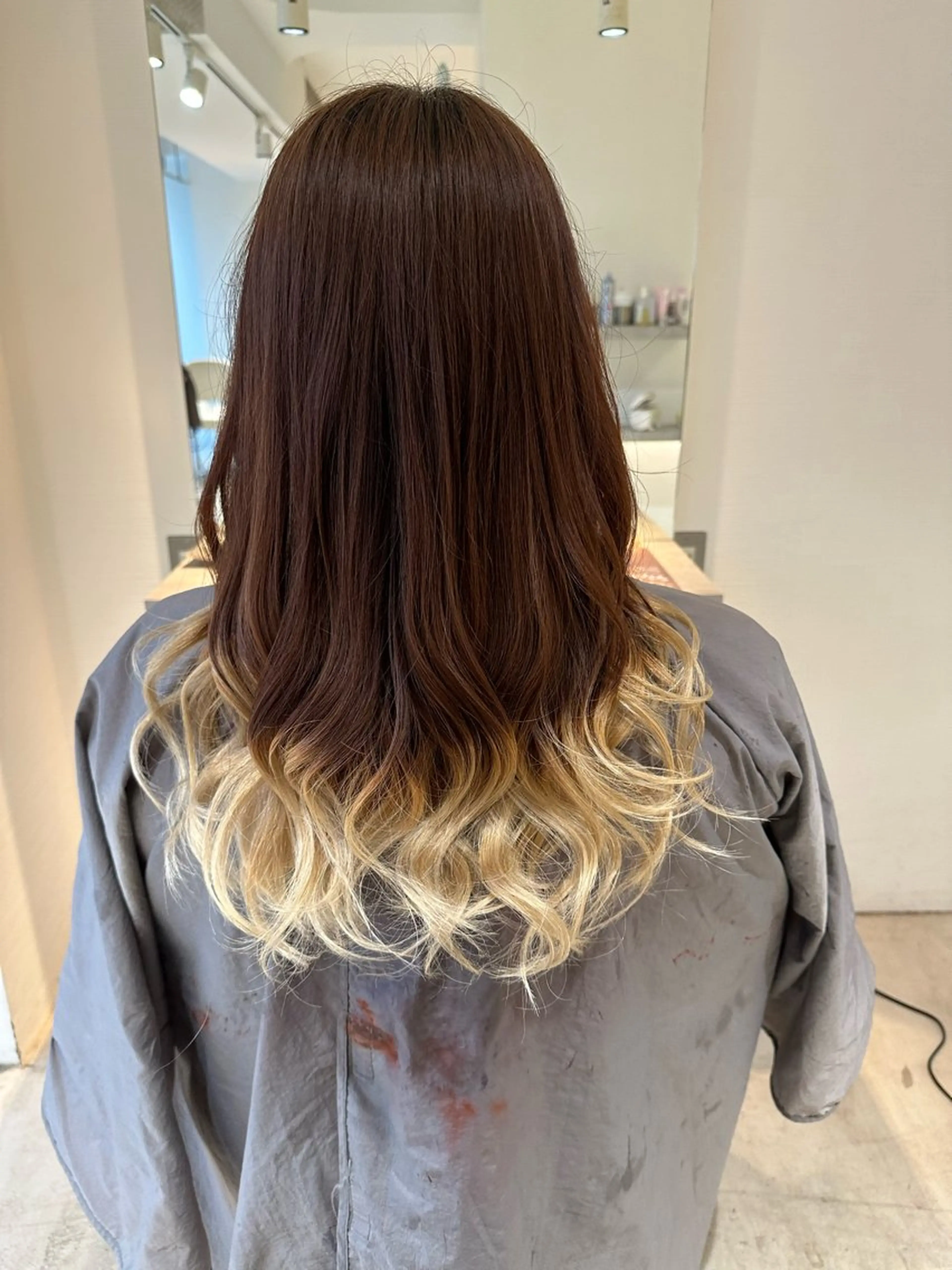 ロング カラー パーマ 髪質改善 トリートメント 🌈ハイトーン髪質改 善🌈polon🌟のヘアスタイル