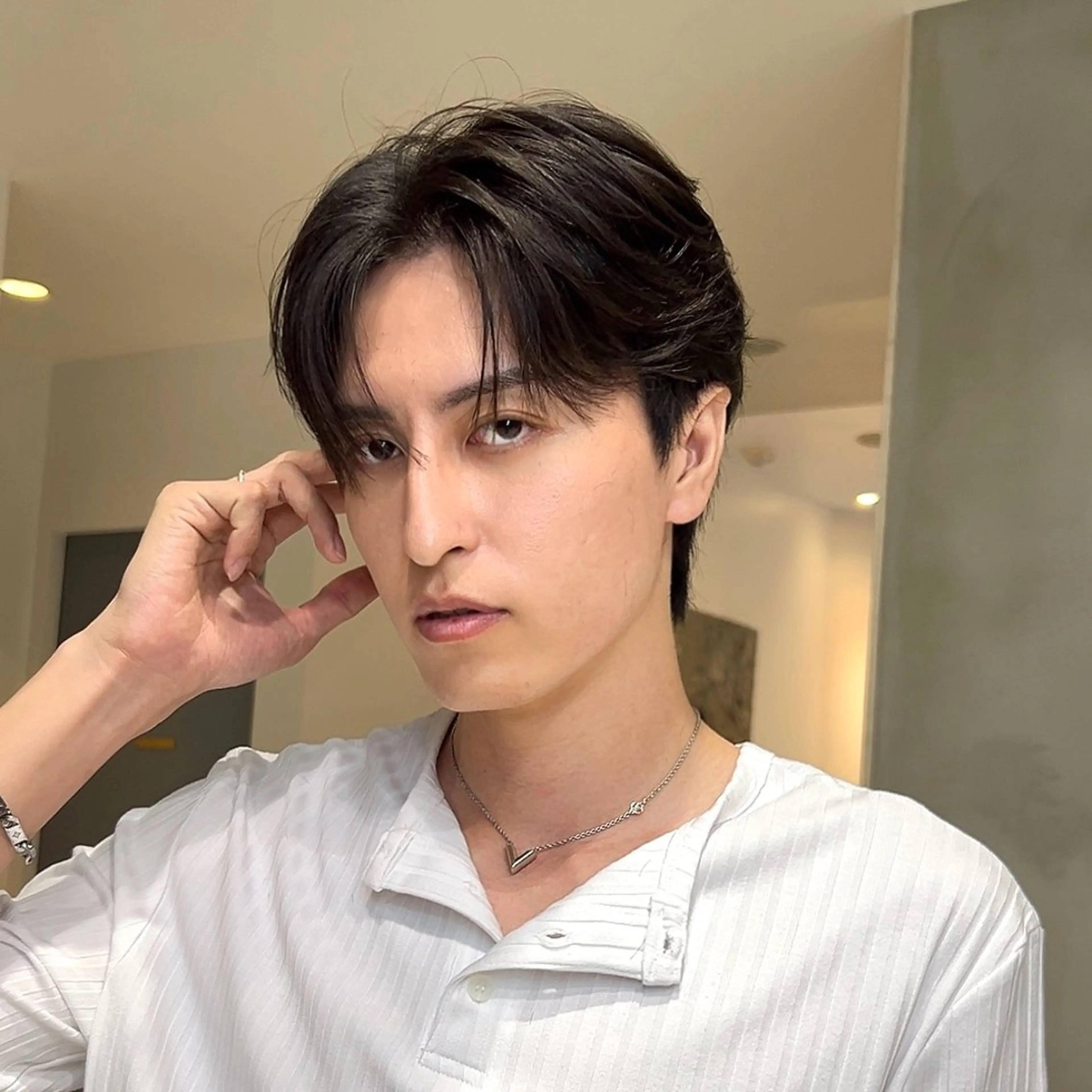ショート パーマ メンズ カット 縮毛矯正 岡田大志🇰🇷 中/韓メンズヘアのヘアスタイル