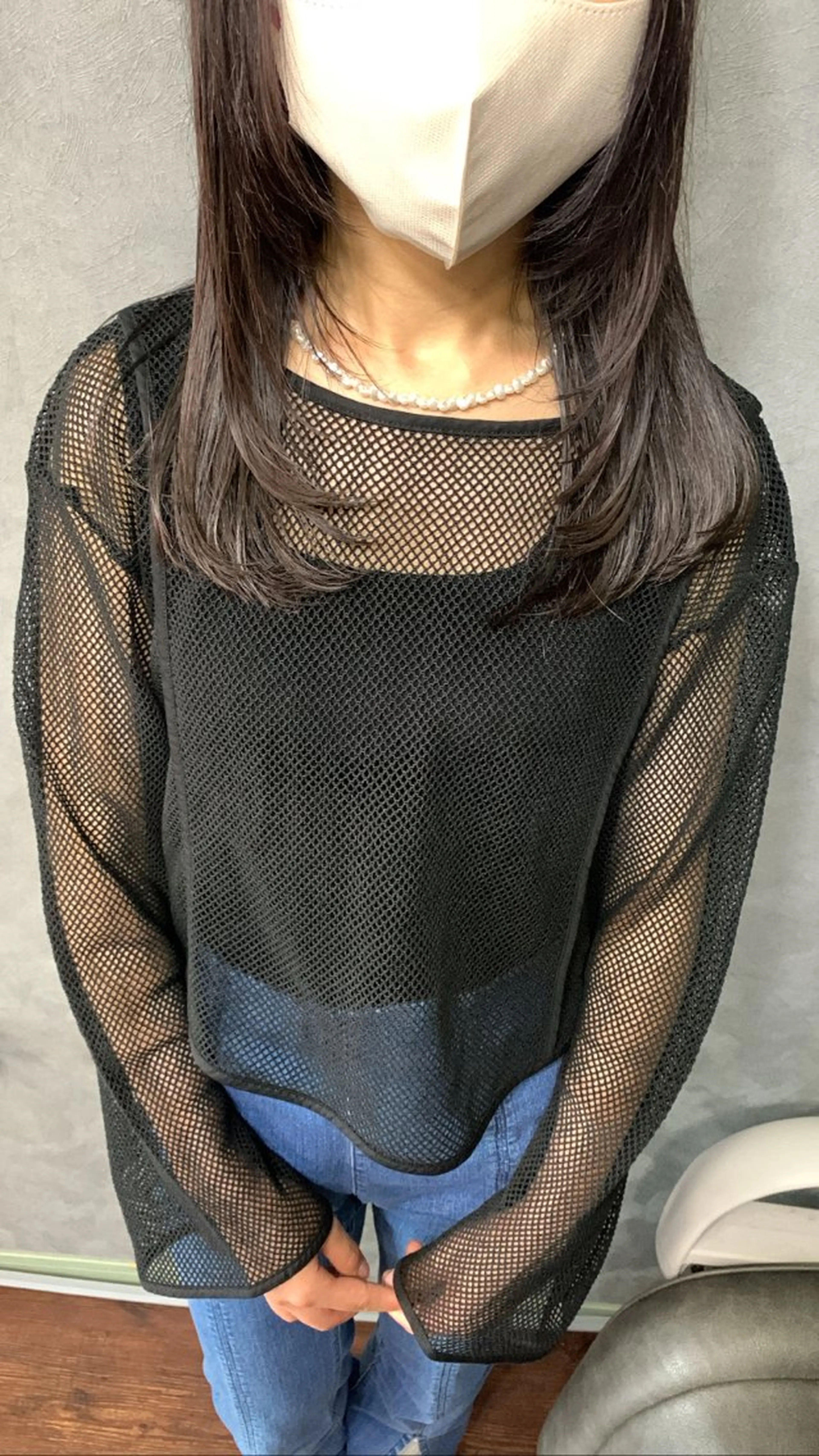 セミロング カラー 顔まわりレイヤー レイヤーカット chouette/ 根本優希のヘアスタイル